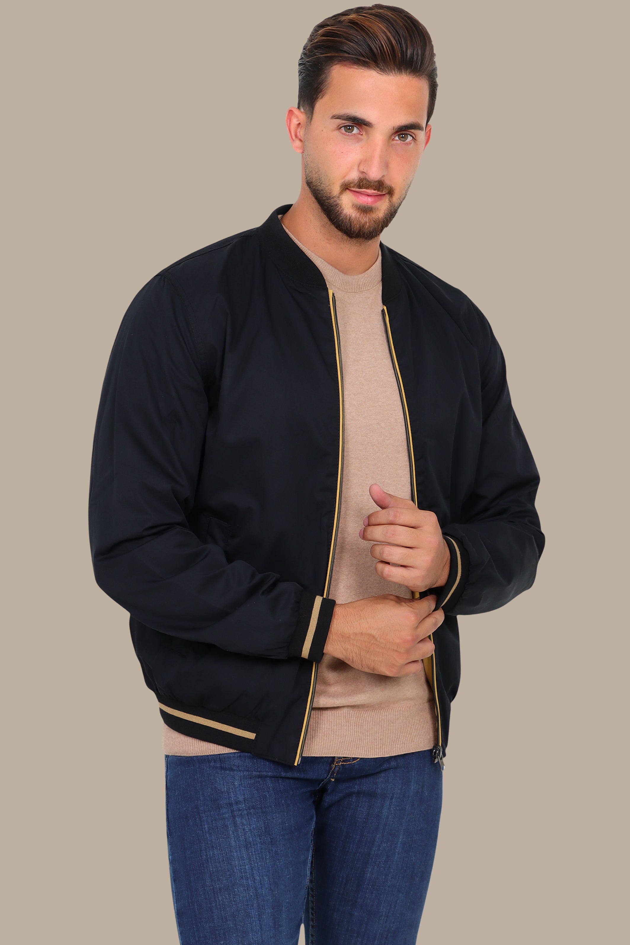 Mustard Double Face Blouson Jacket
