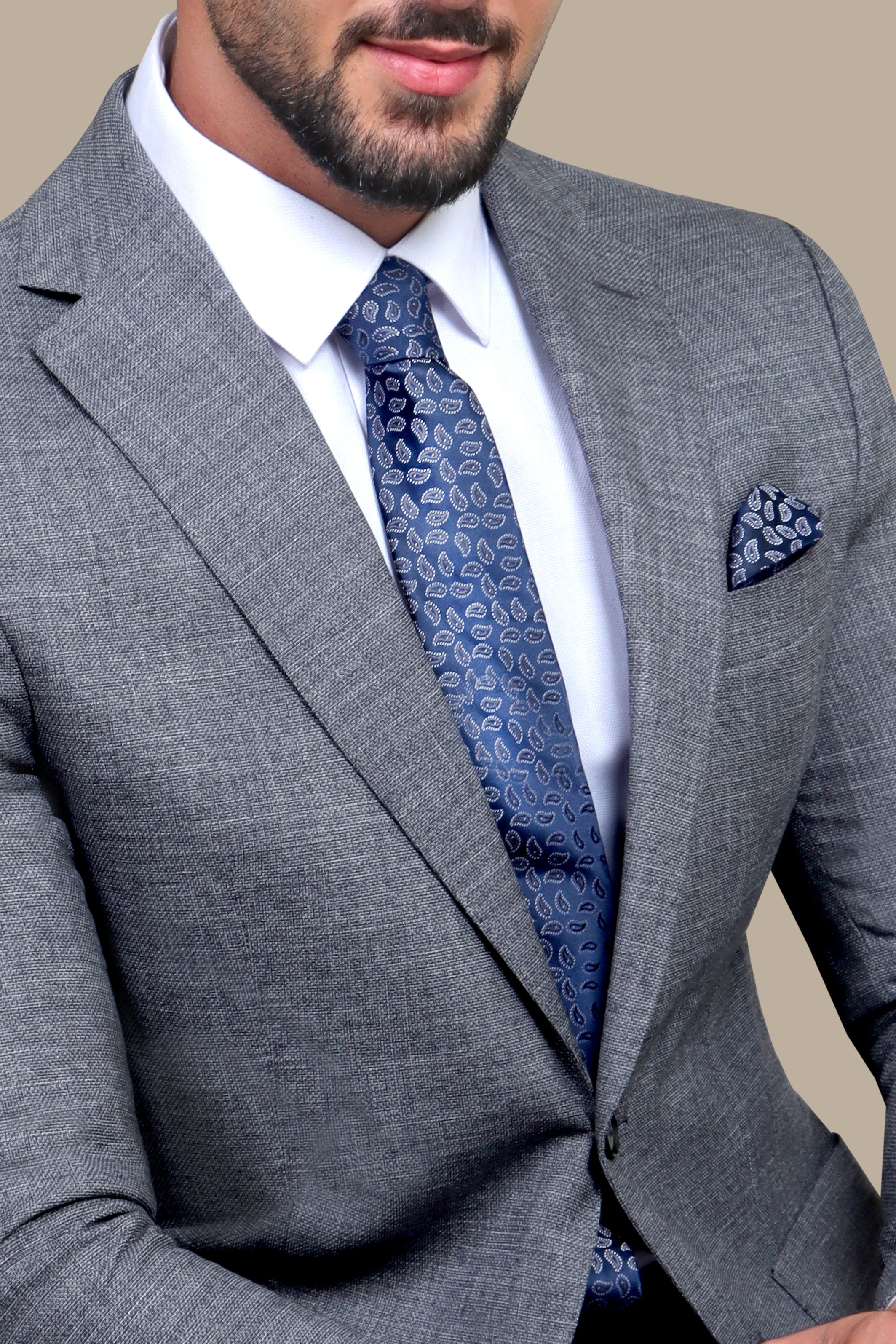 Suit Structure 2 Pcs Patch Pocket | Grey