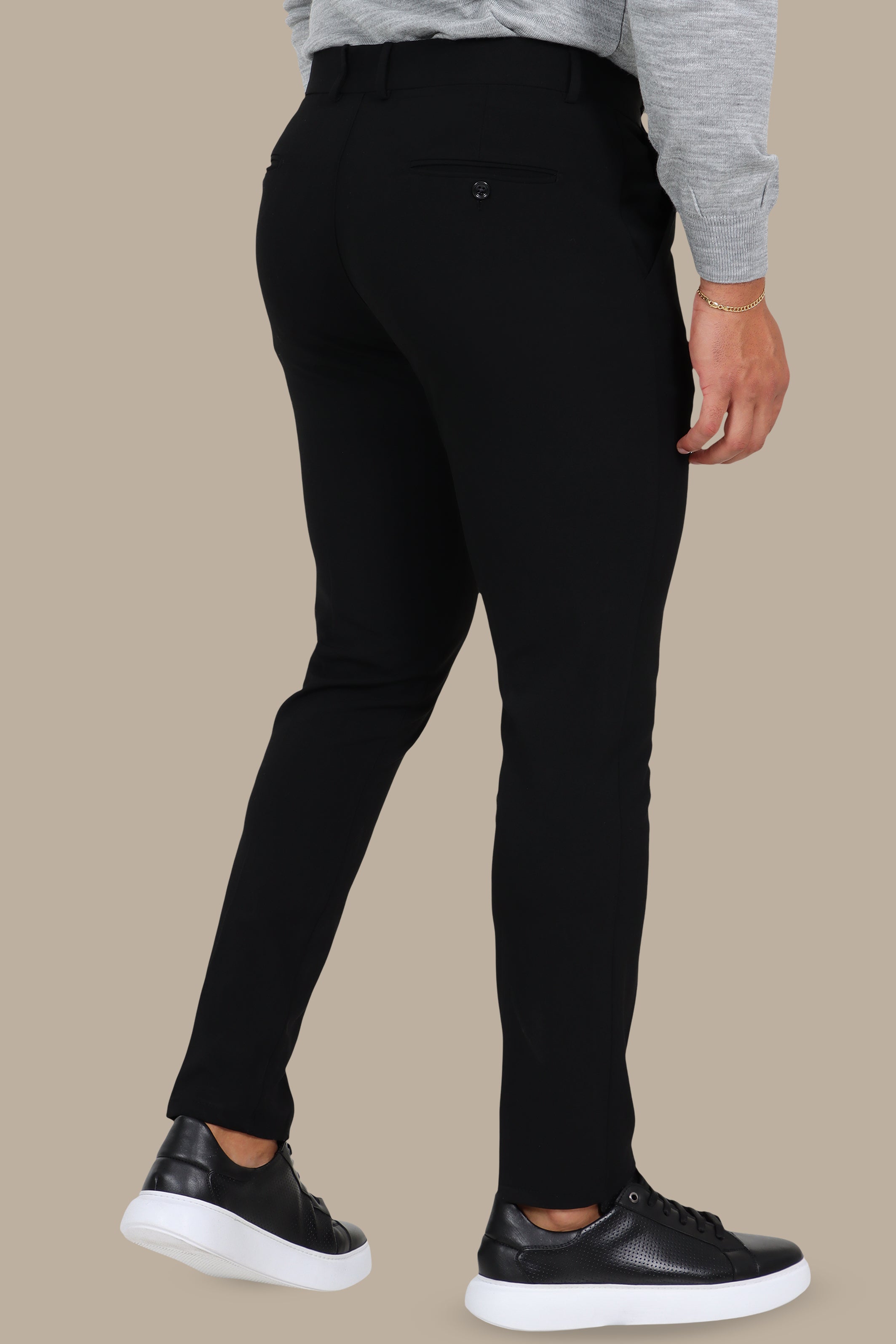 Classic Slim Fit Pants in Black