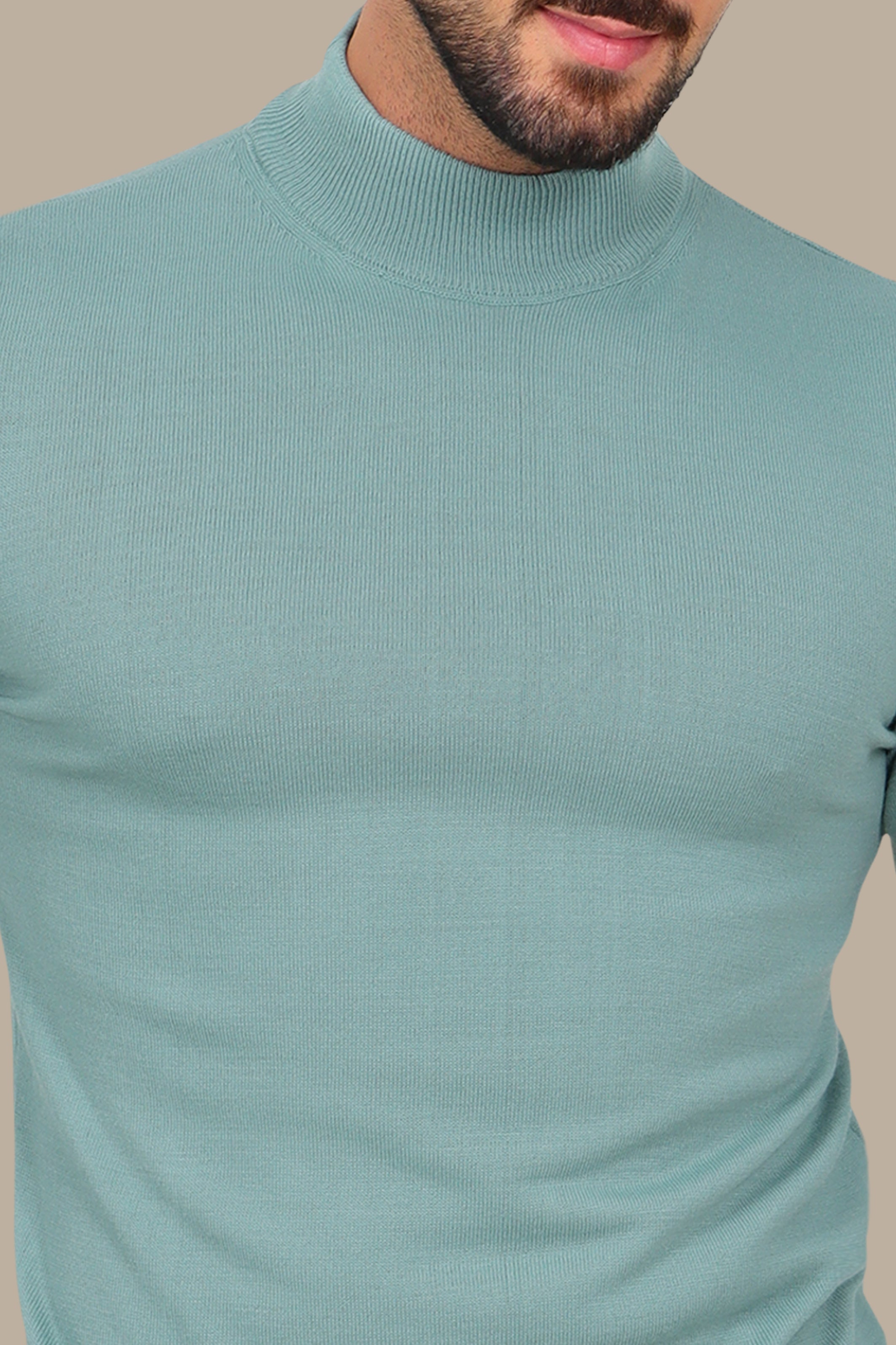 High Neck Sweater Basic Mint