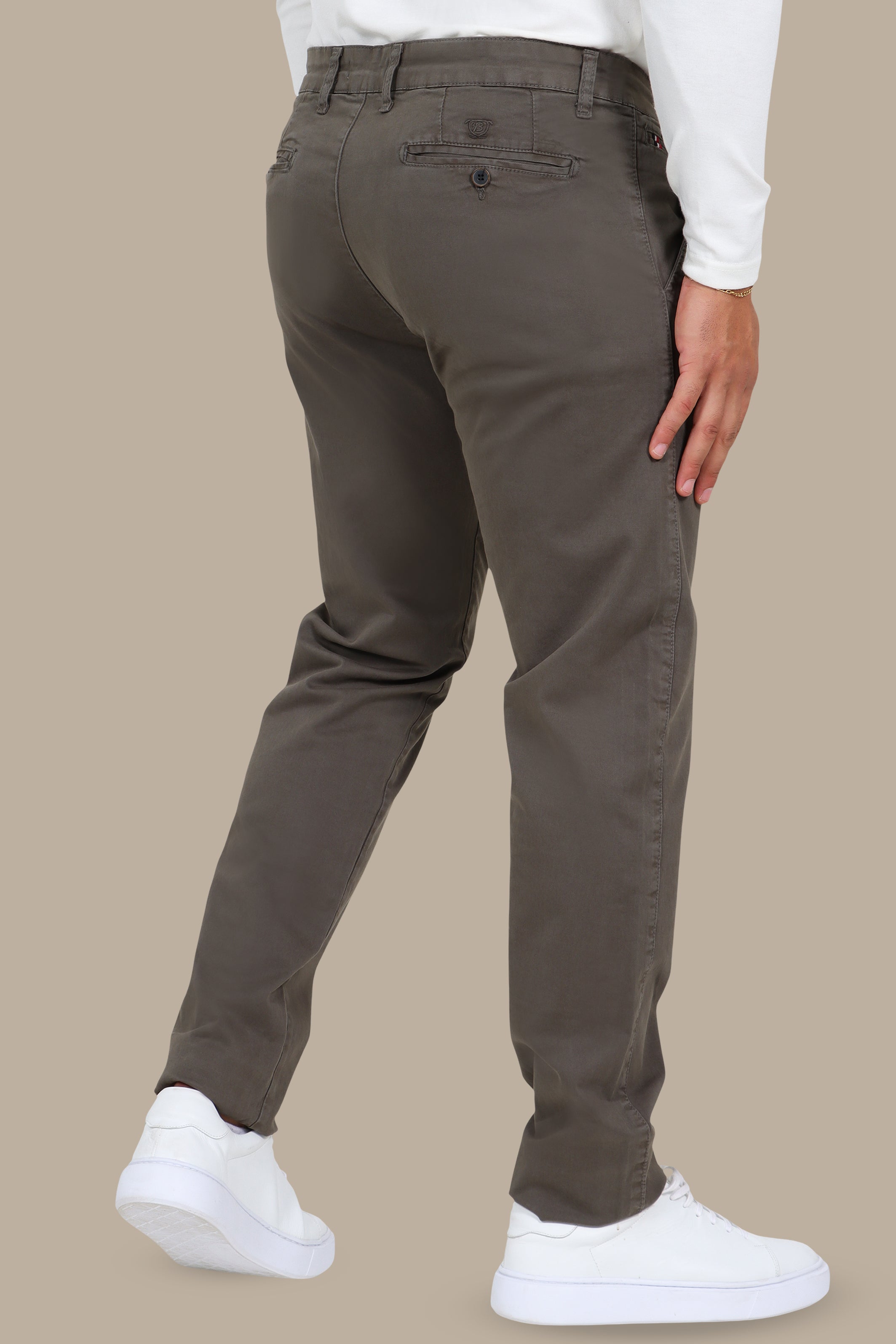 Regular Fit Chino in Khaki – Big Sizes