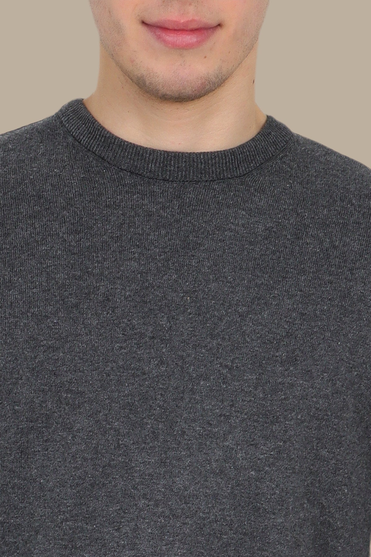 Grey Round Neck Sweater