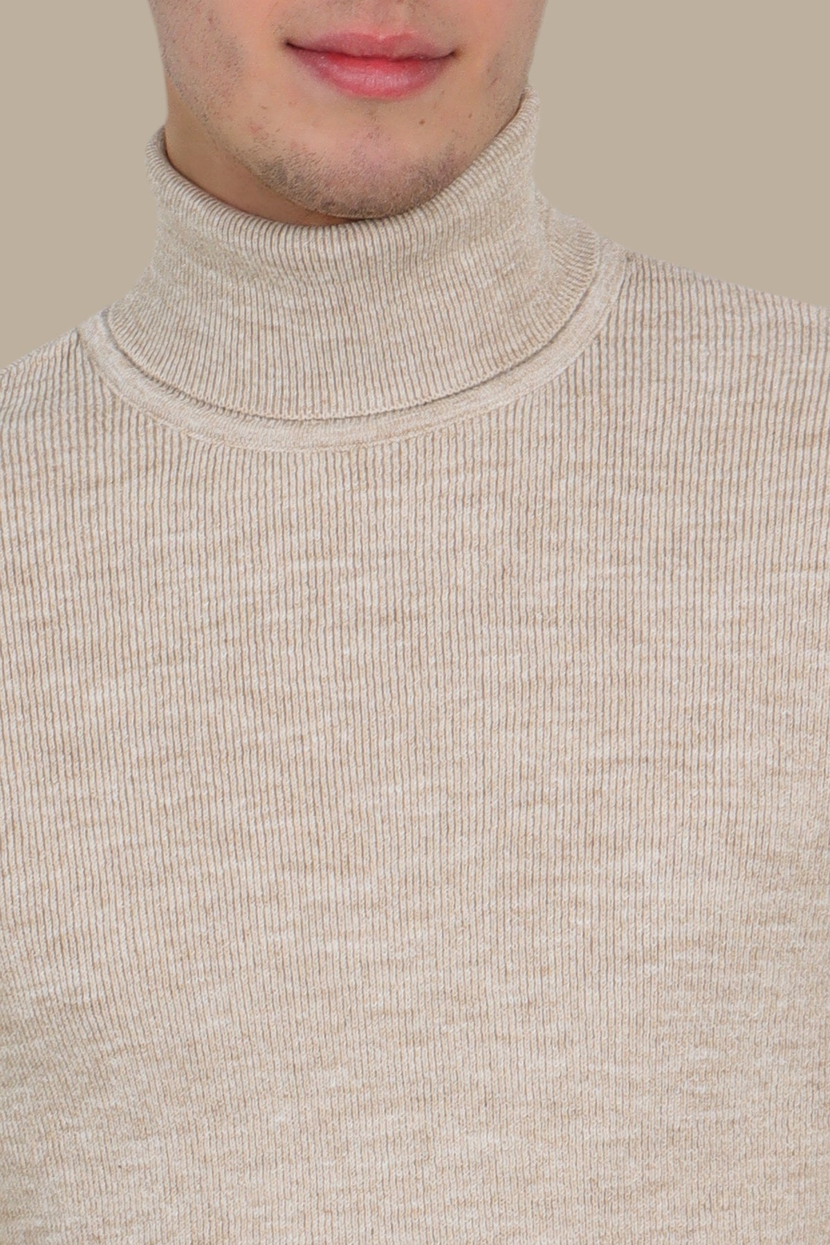 Beige Turtle Neck Sweater – Basic Essential