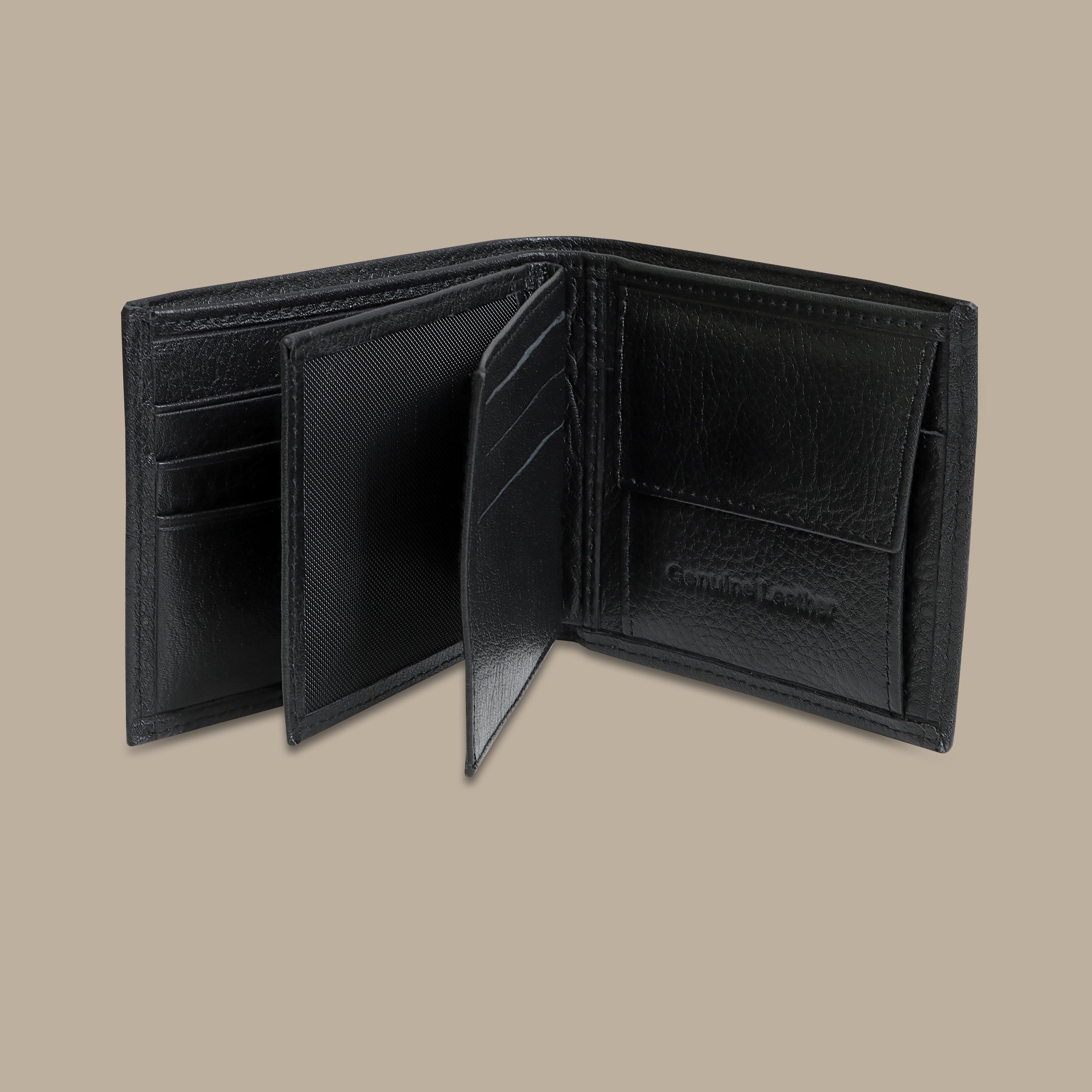 Essential Elegance: Black Basic Wallet with Structural Integrity