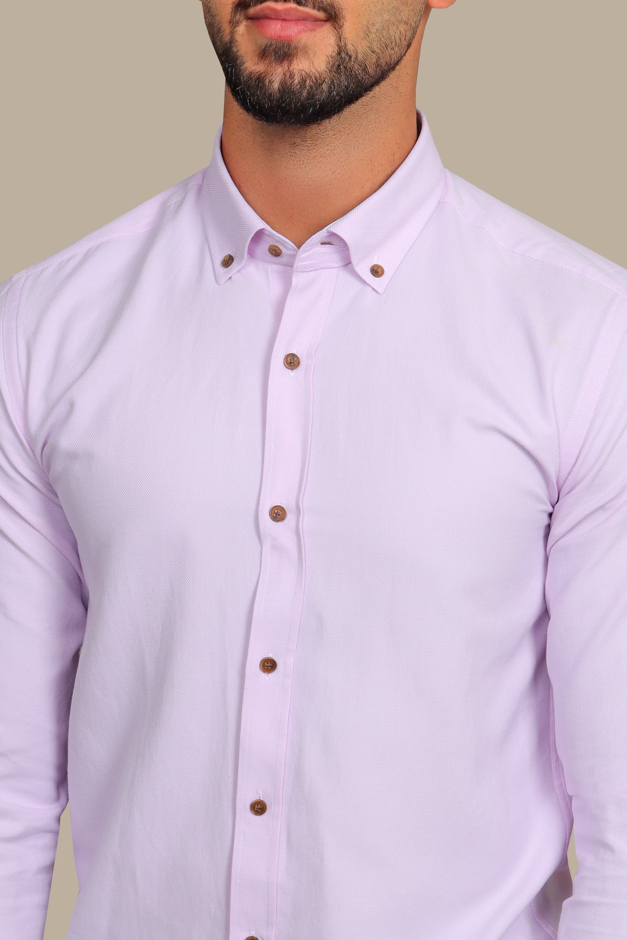 Elegant Rose: Men's Pink Oxford Casual Shirt