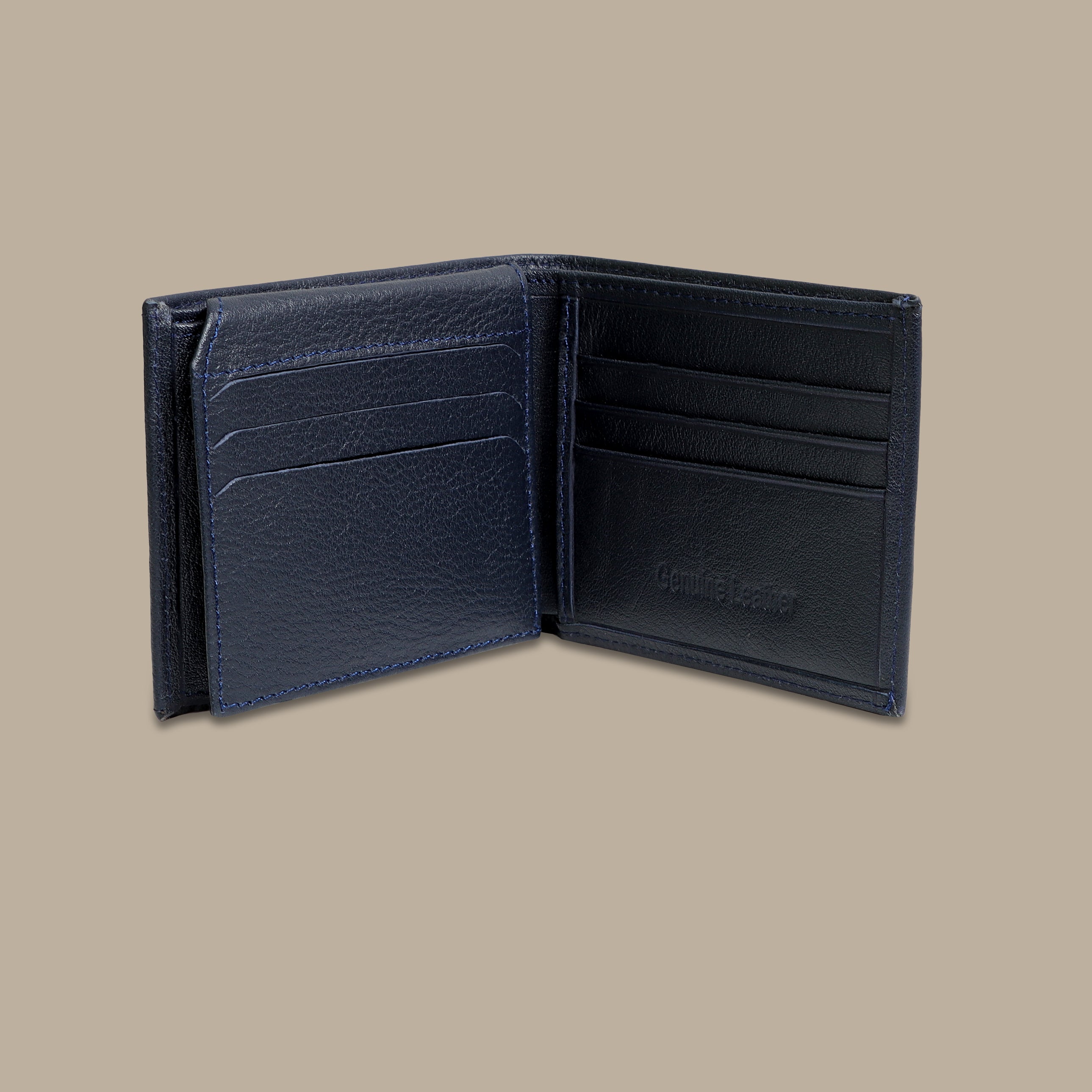 Nautical Sophistication: Navy Structured Wallet