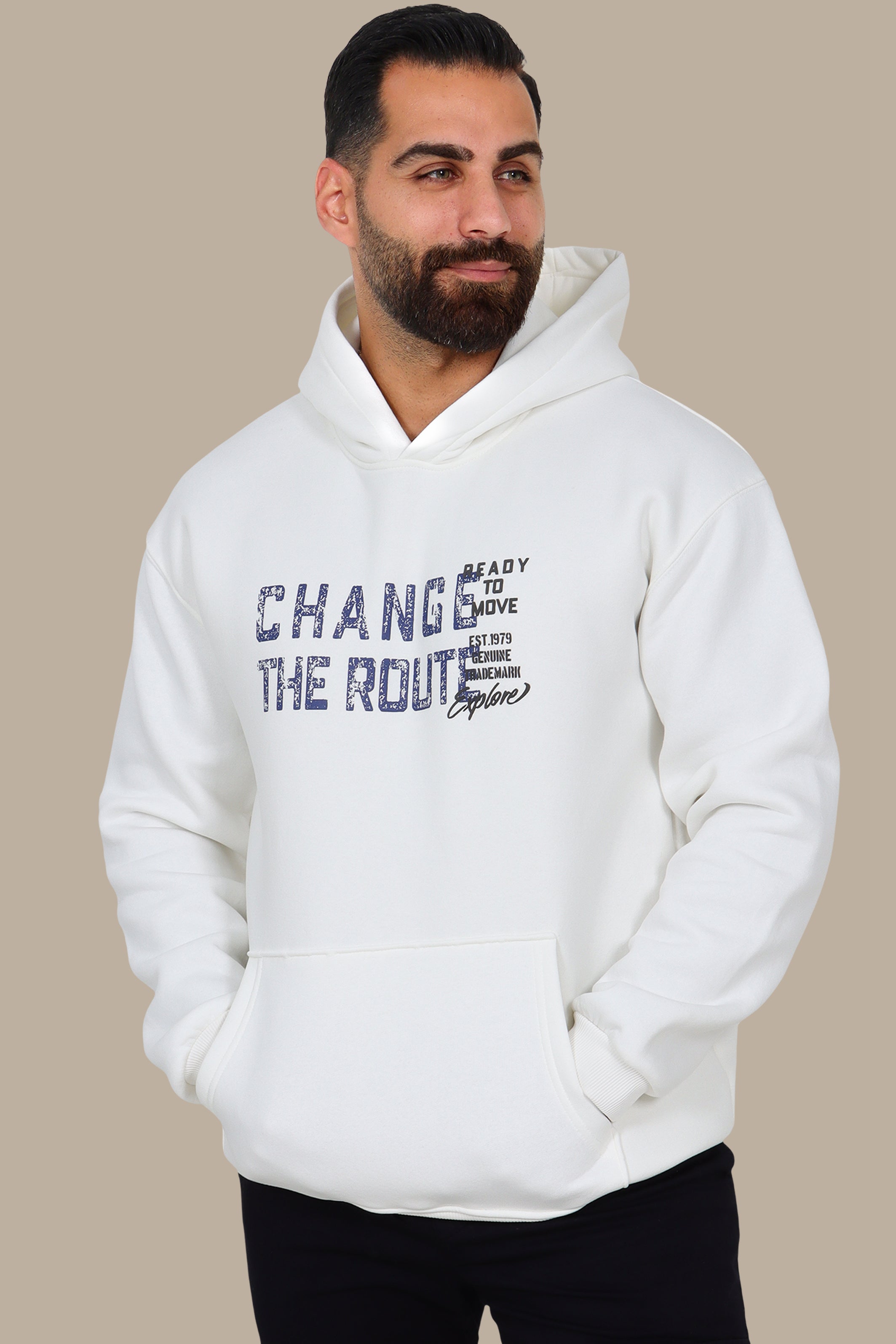 White Change the Route Hoodie