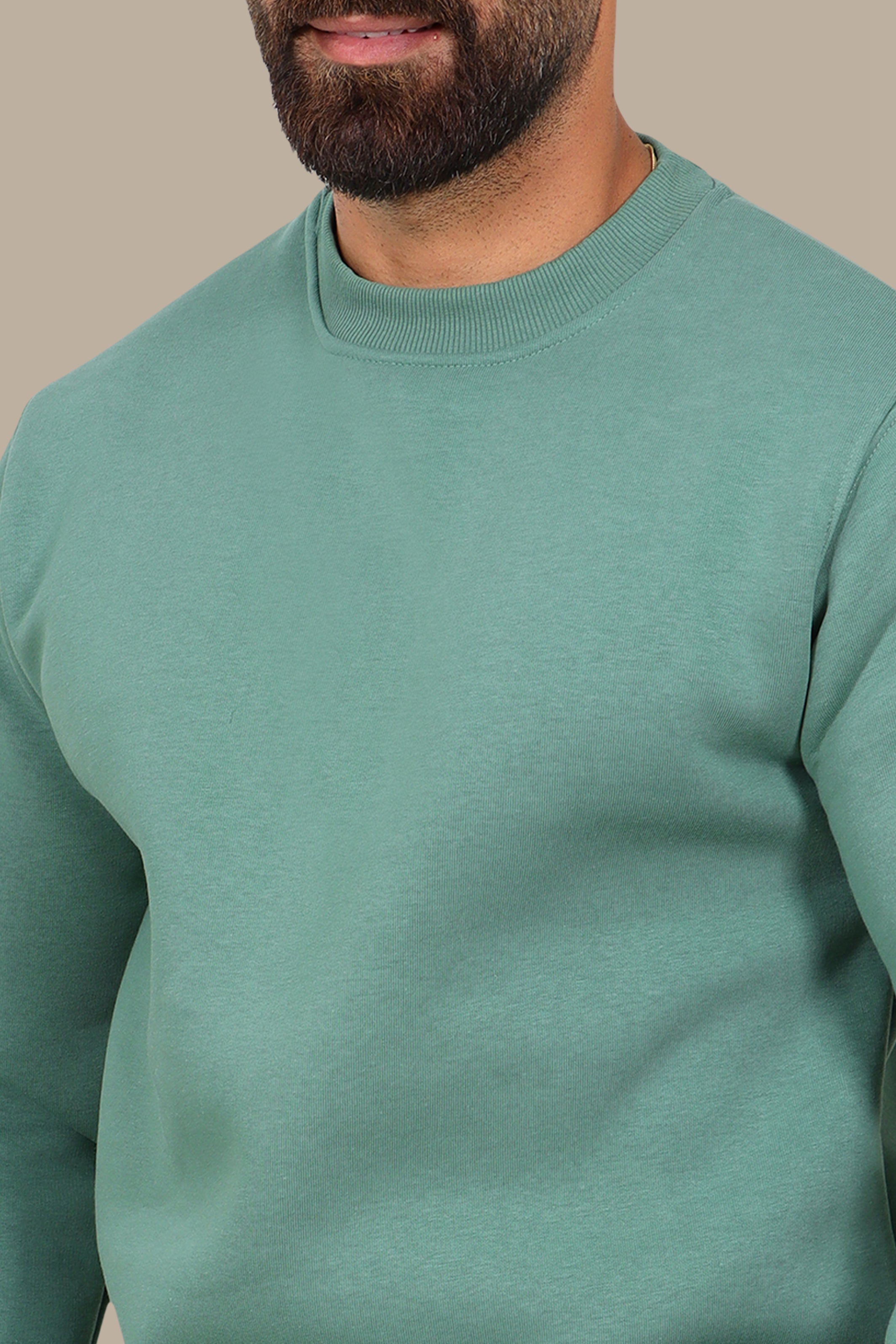 Oversized Aqua Sweatshirt in Soft Basic Finish