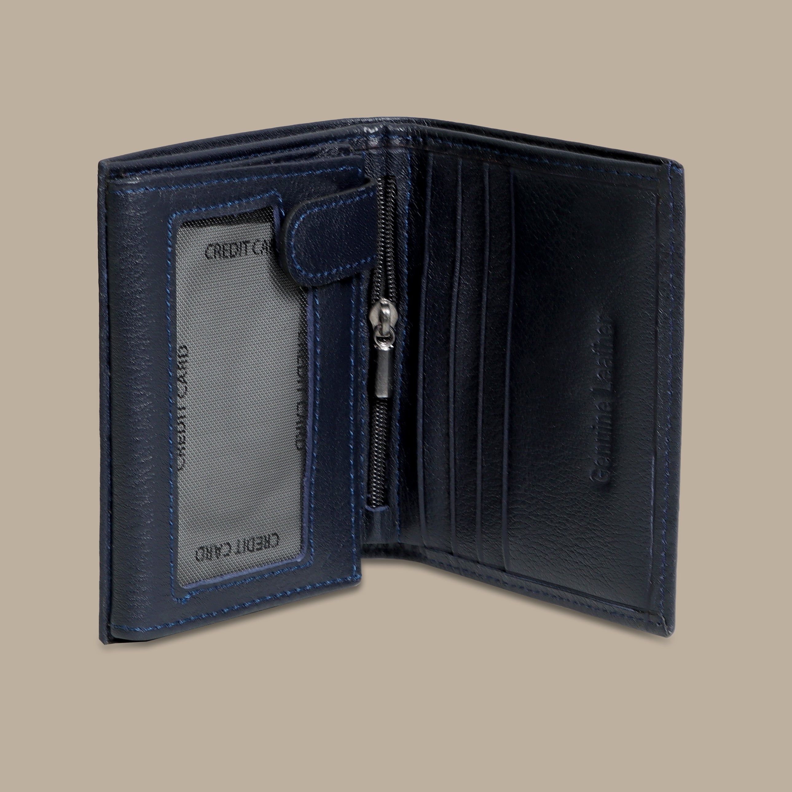 Nautical Chic: Navy Structured Capsule Wallet