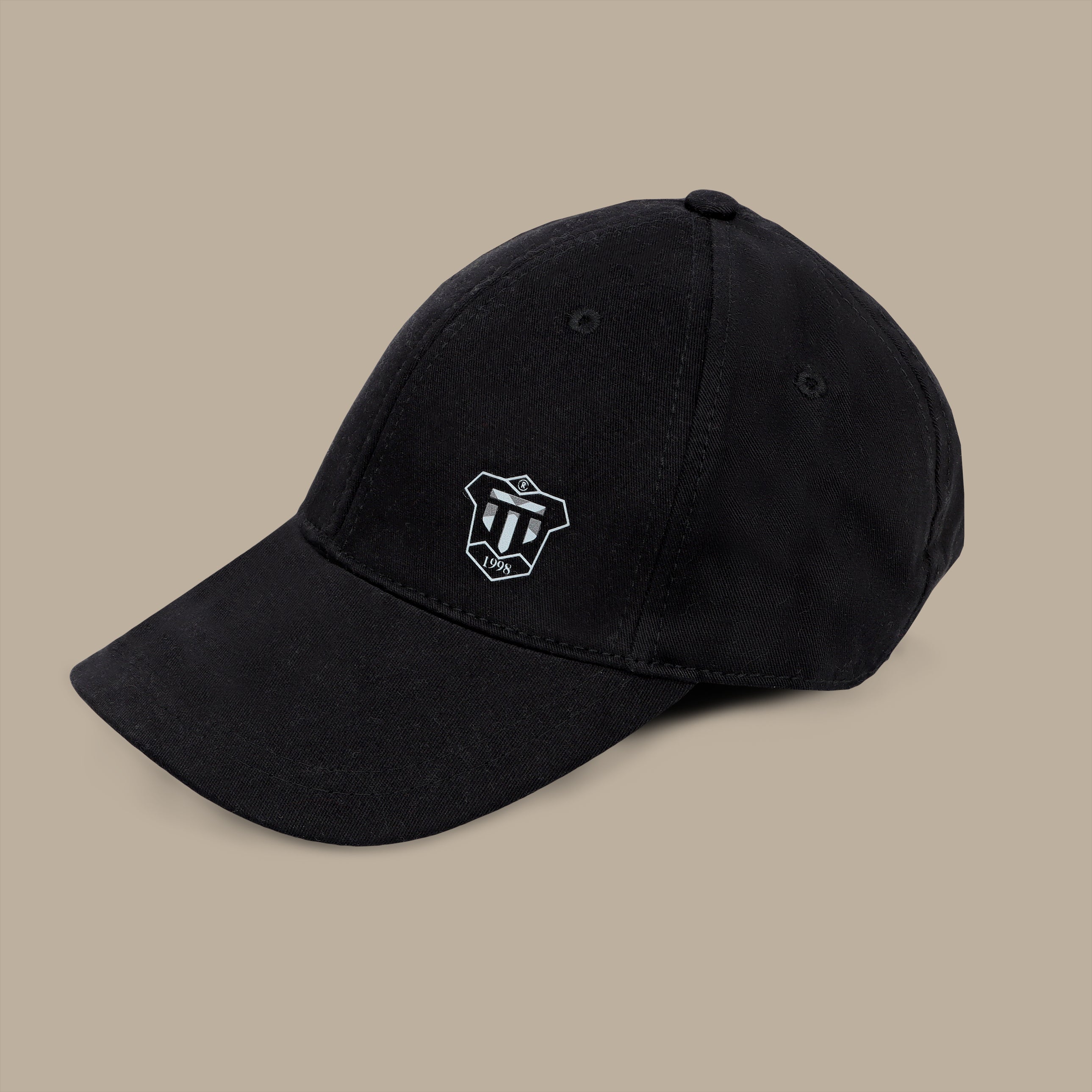 Black Casual Cotton Cap