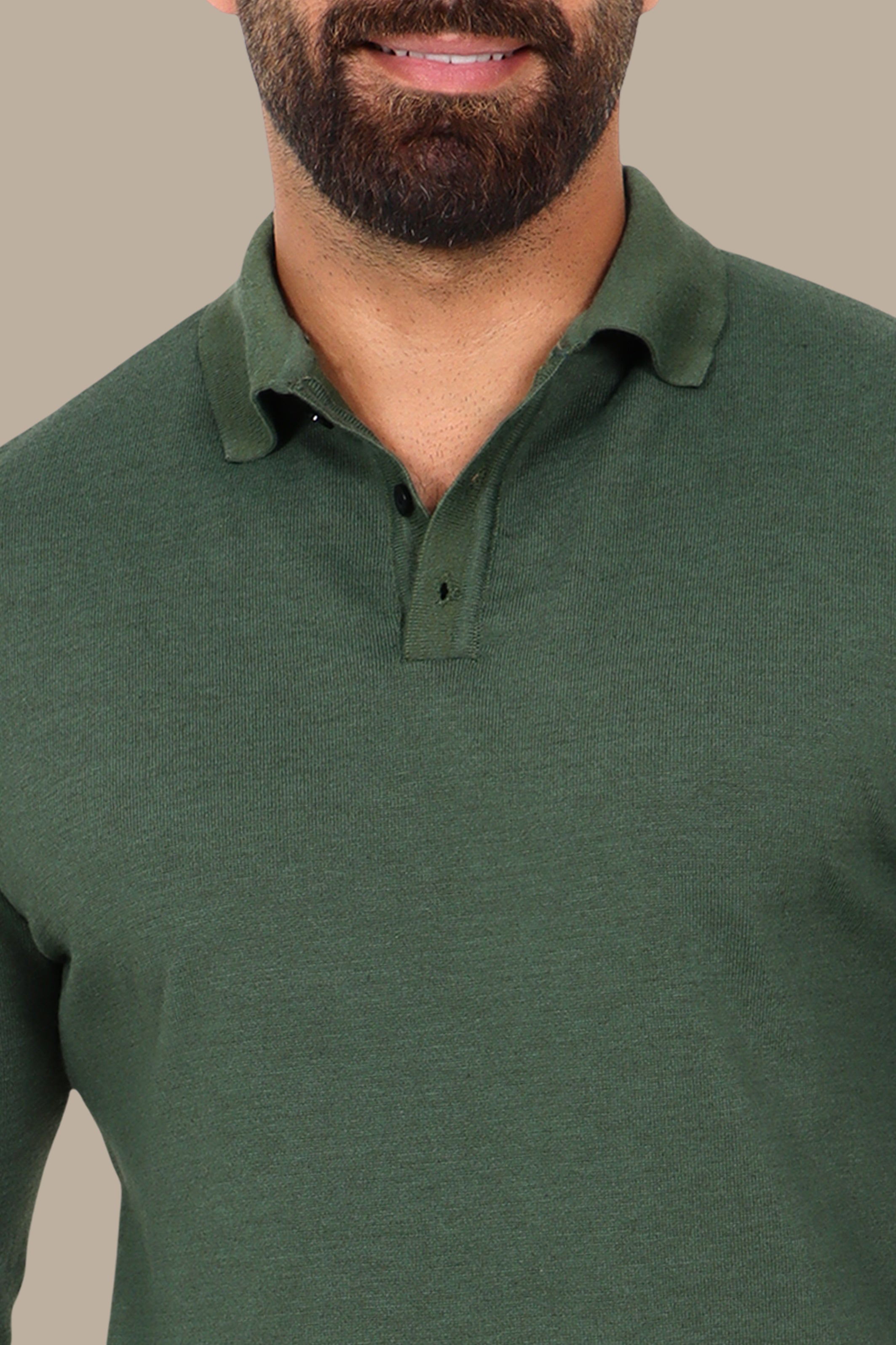 Mercerized Polo Plain Khaki