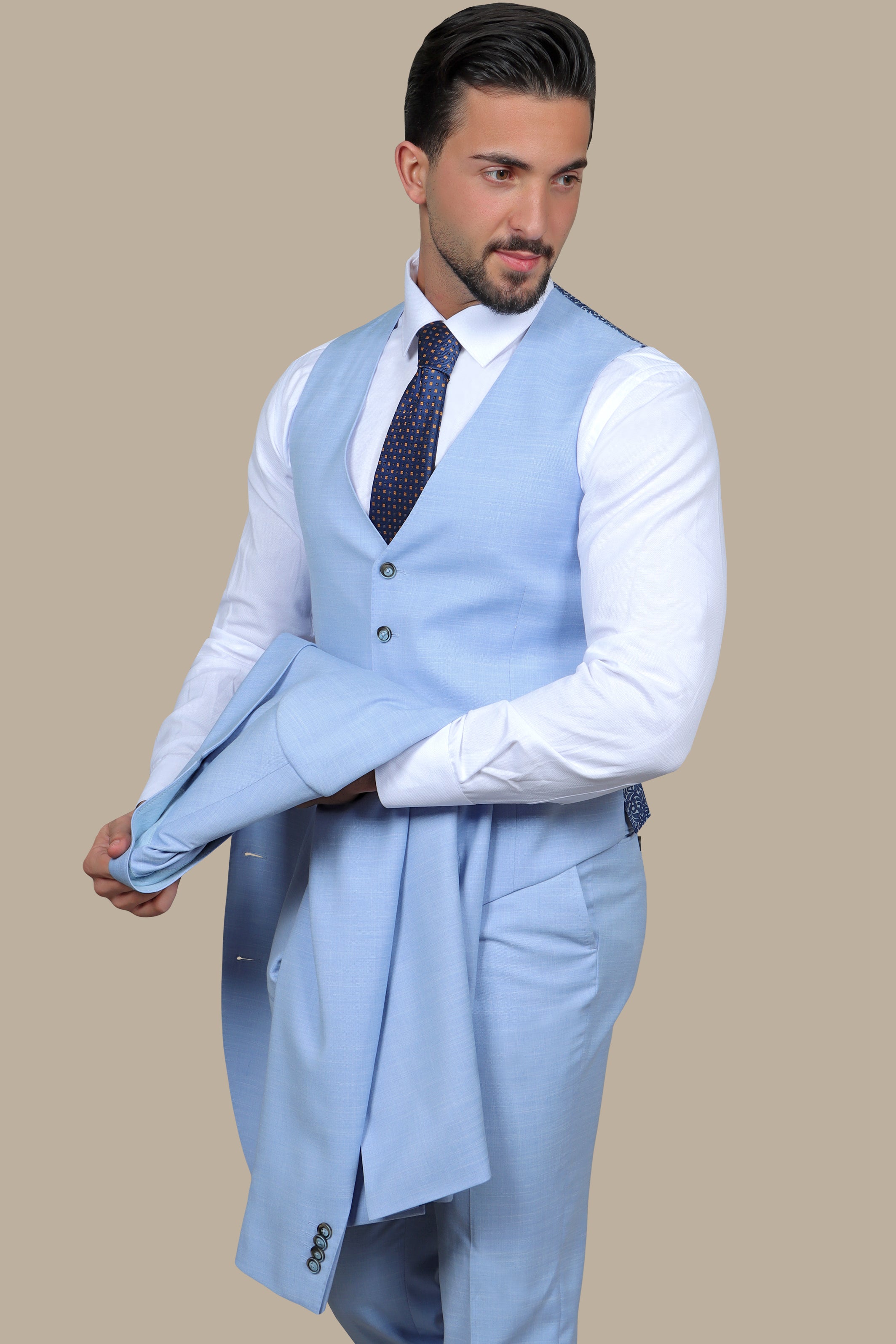 Stylish Comfort: Suit Fila Fil Lycra 3-Piece Set in Light Blue