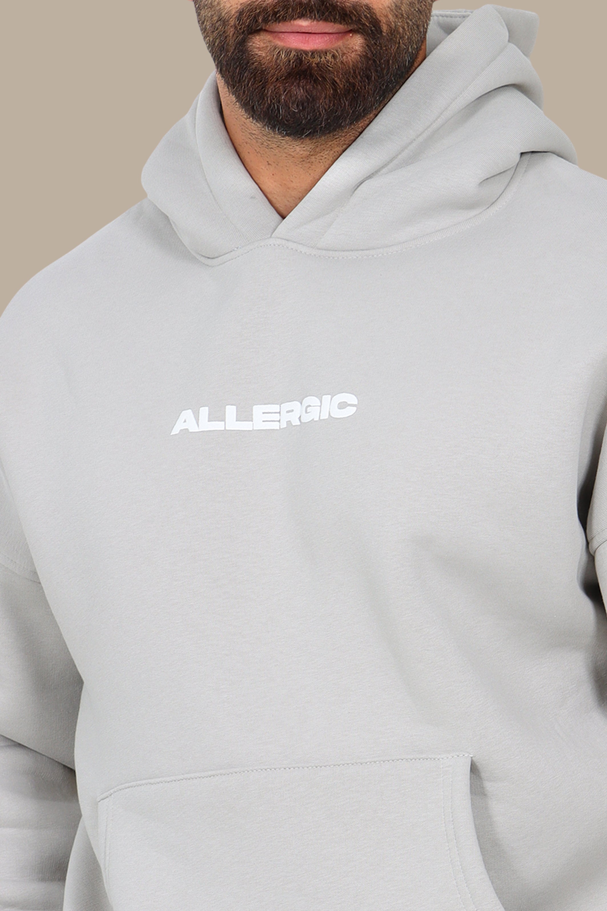 Calm Grey Statement Hoodie