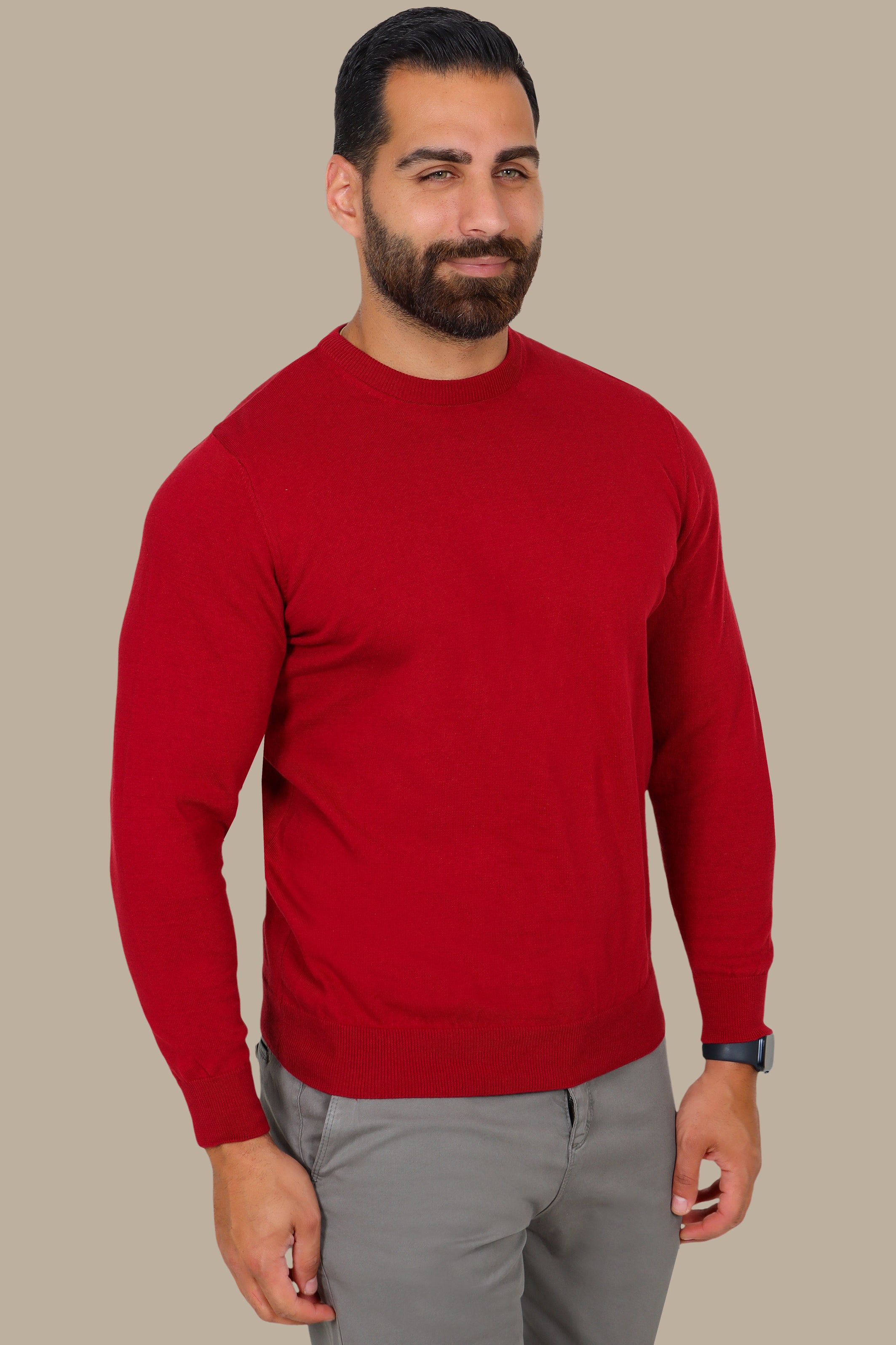 Red Round Neck Sweater