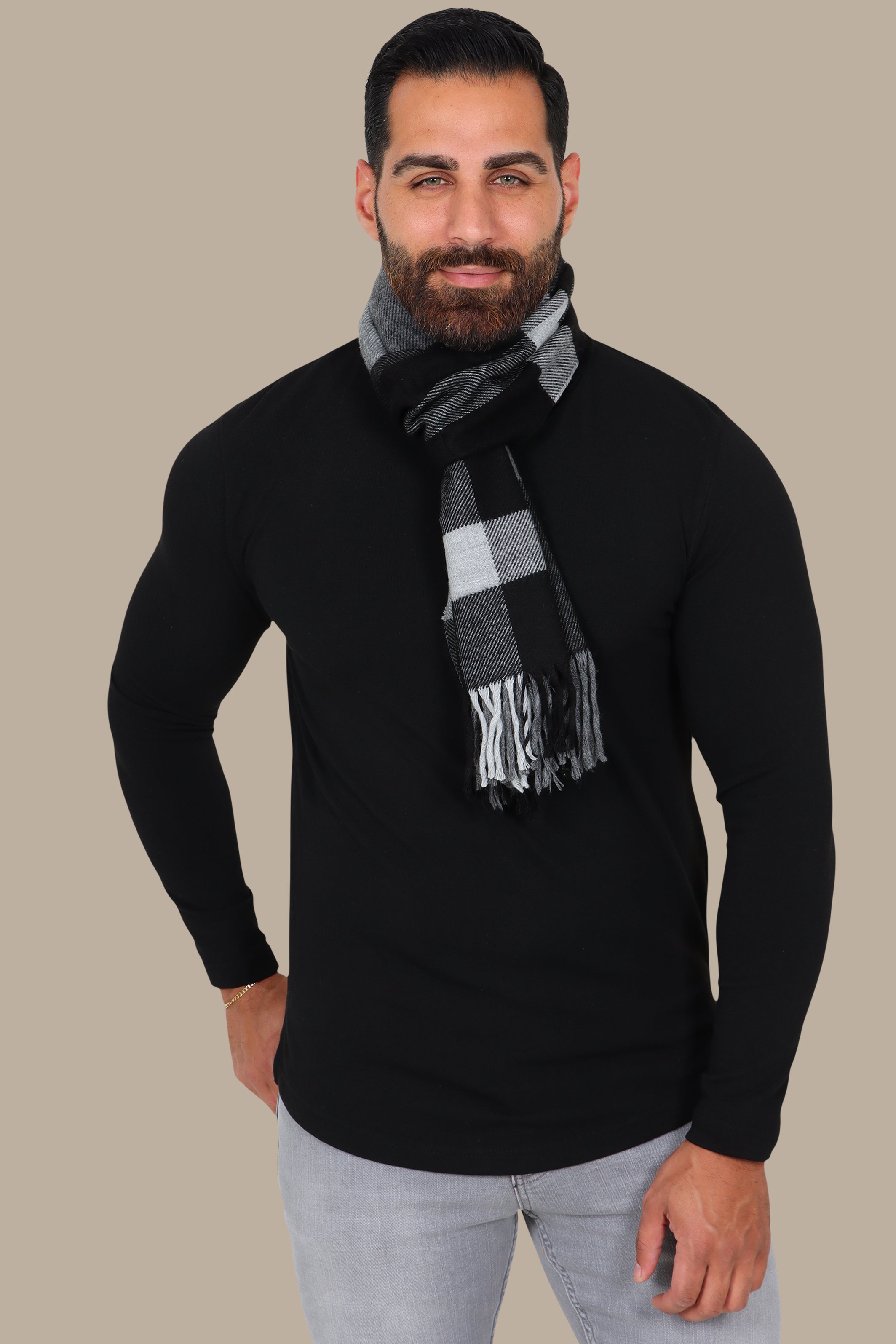 Black Long Sleeve Top with Back Wings Print