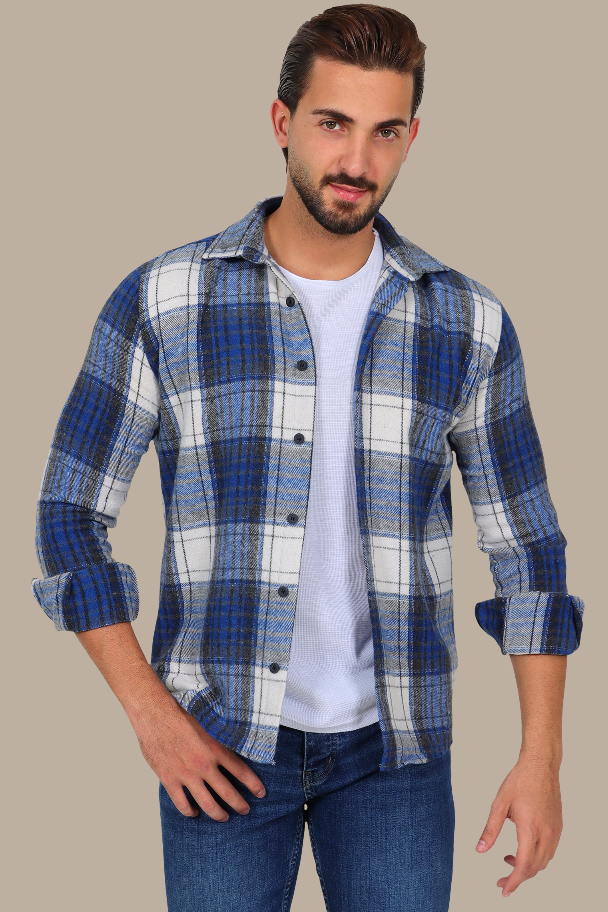 Basic Overshirt Blue