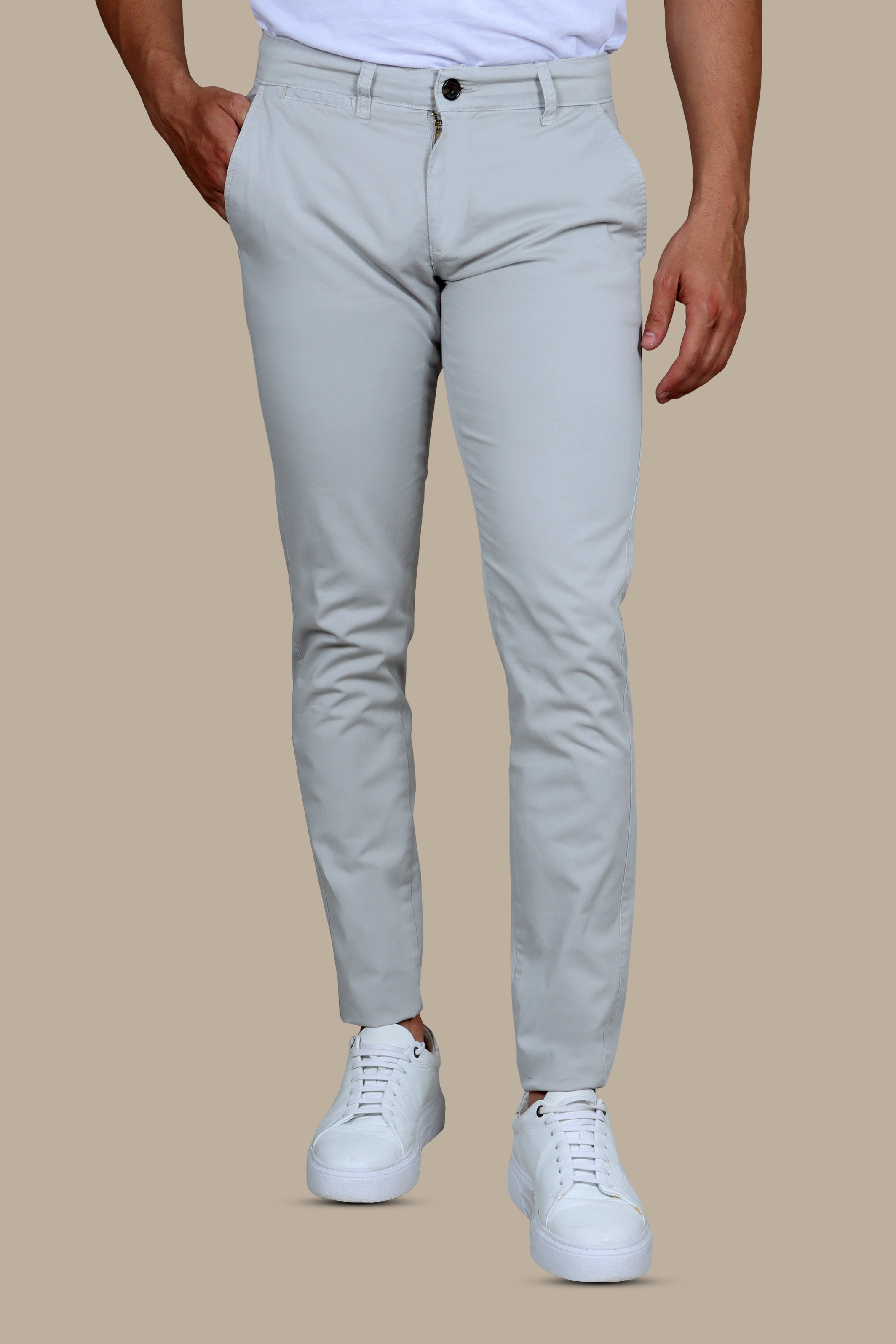 Light Grey Slim Fit Chino