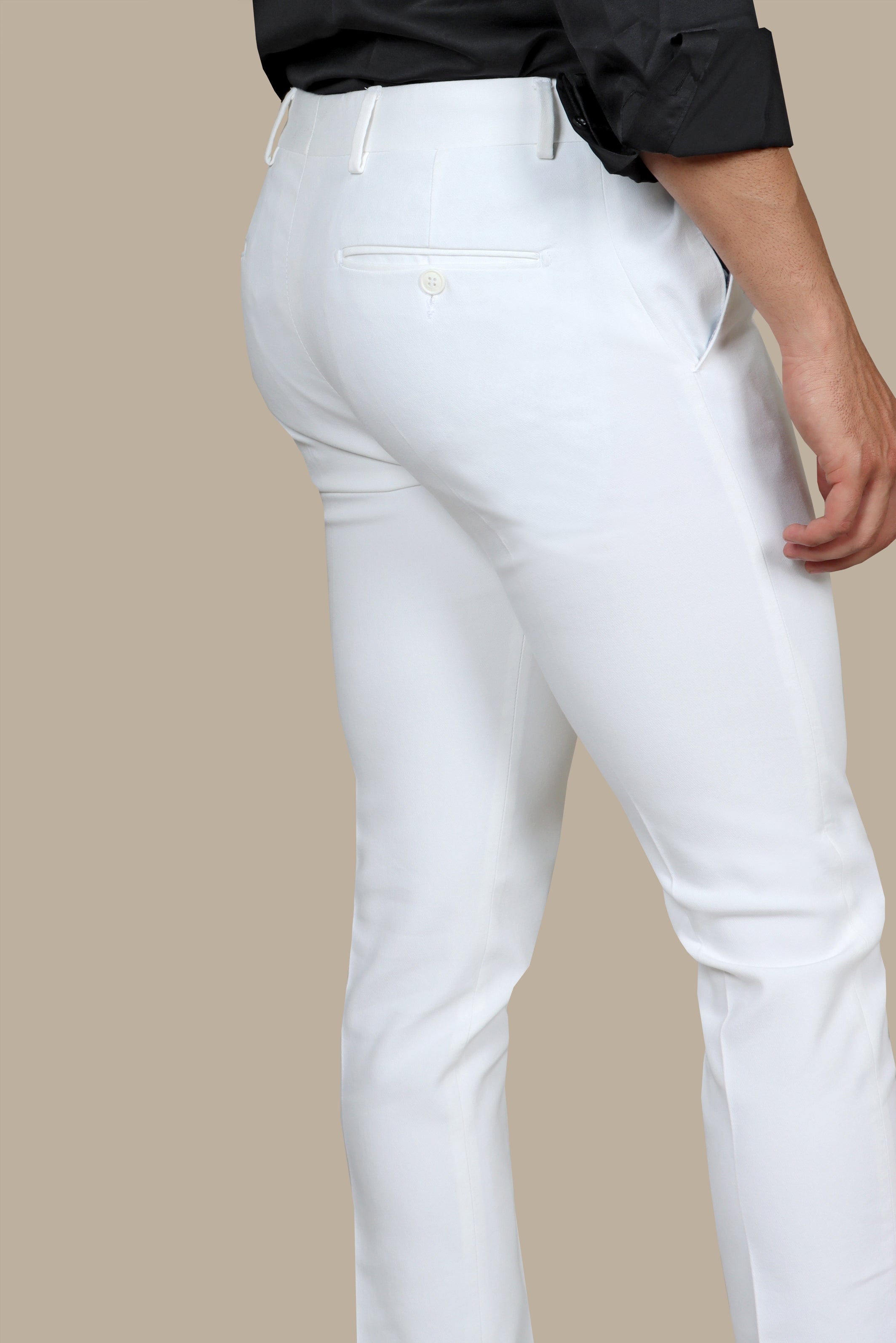 Trouser Classic Lycra Plain | White