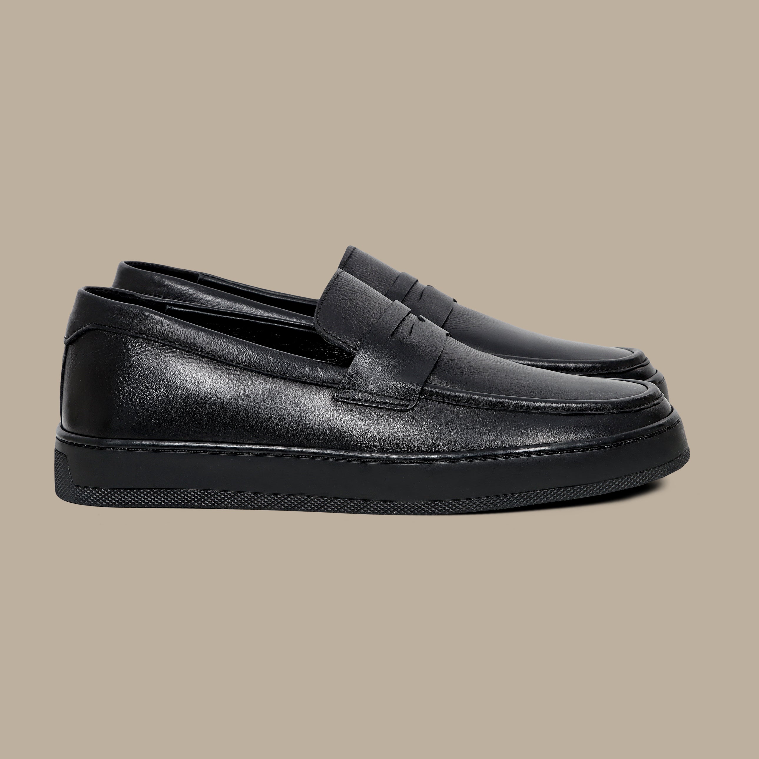 Penny Casual Loafer in Black Leather