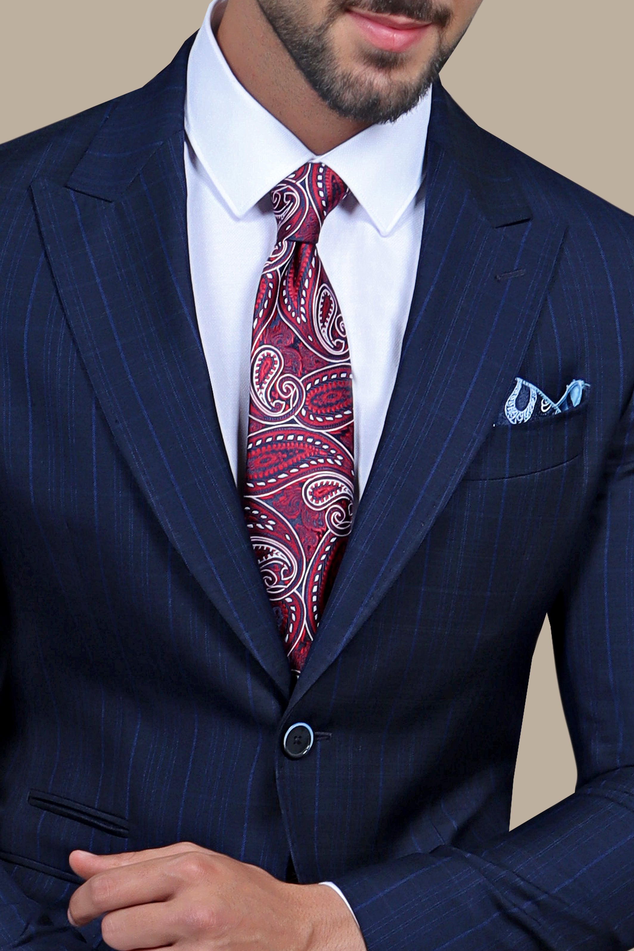 Blazer Checked Peak | Navy