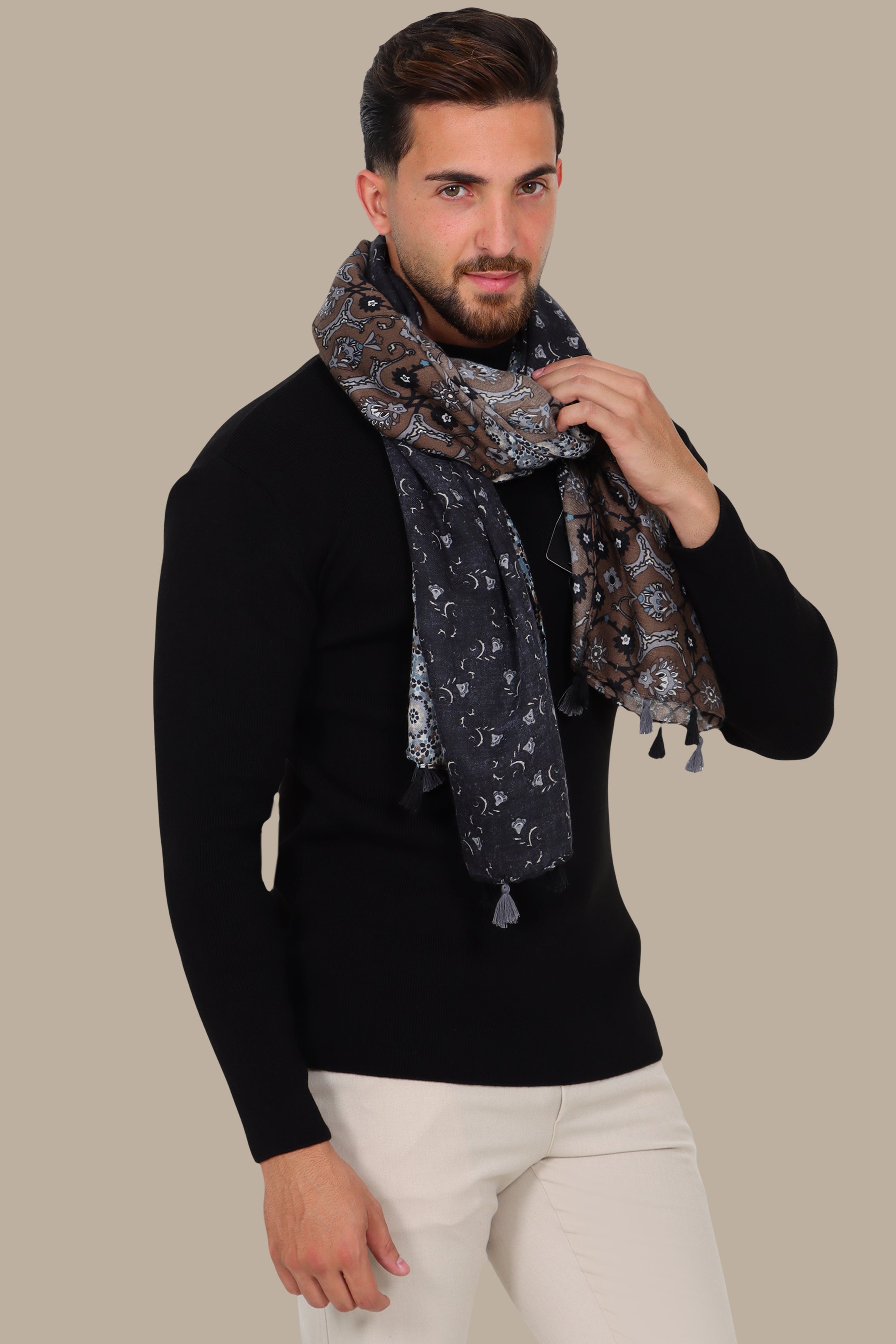 Black High Neck Basic Sweater