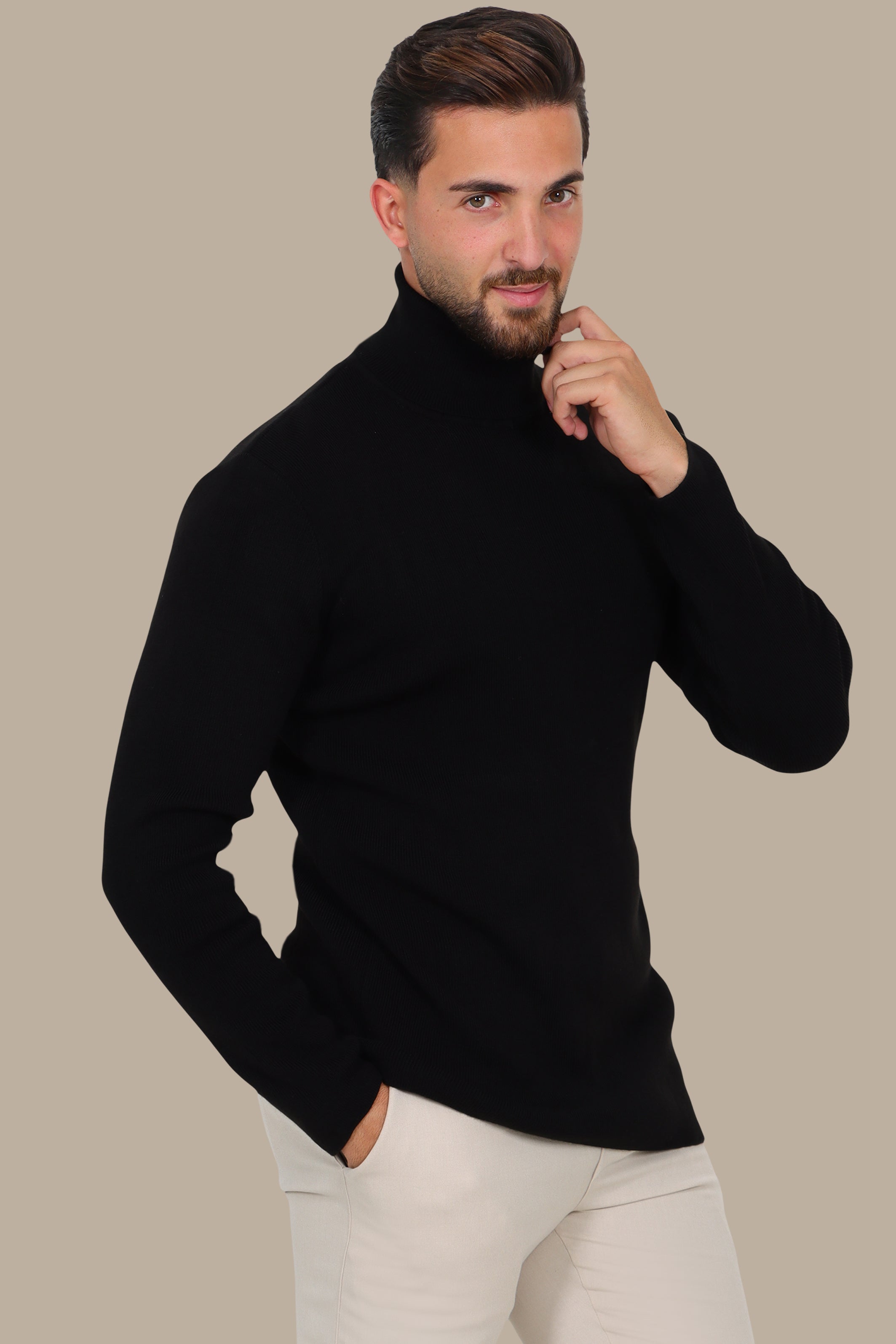 Black Turtleneck Sweater