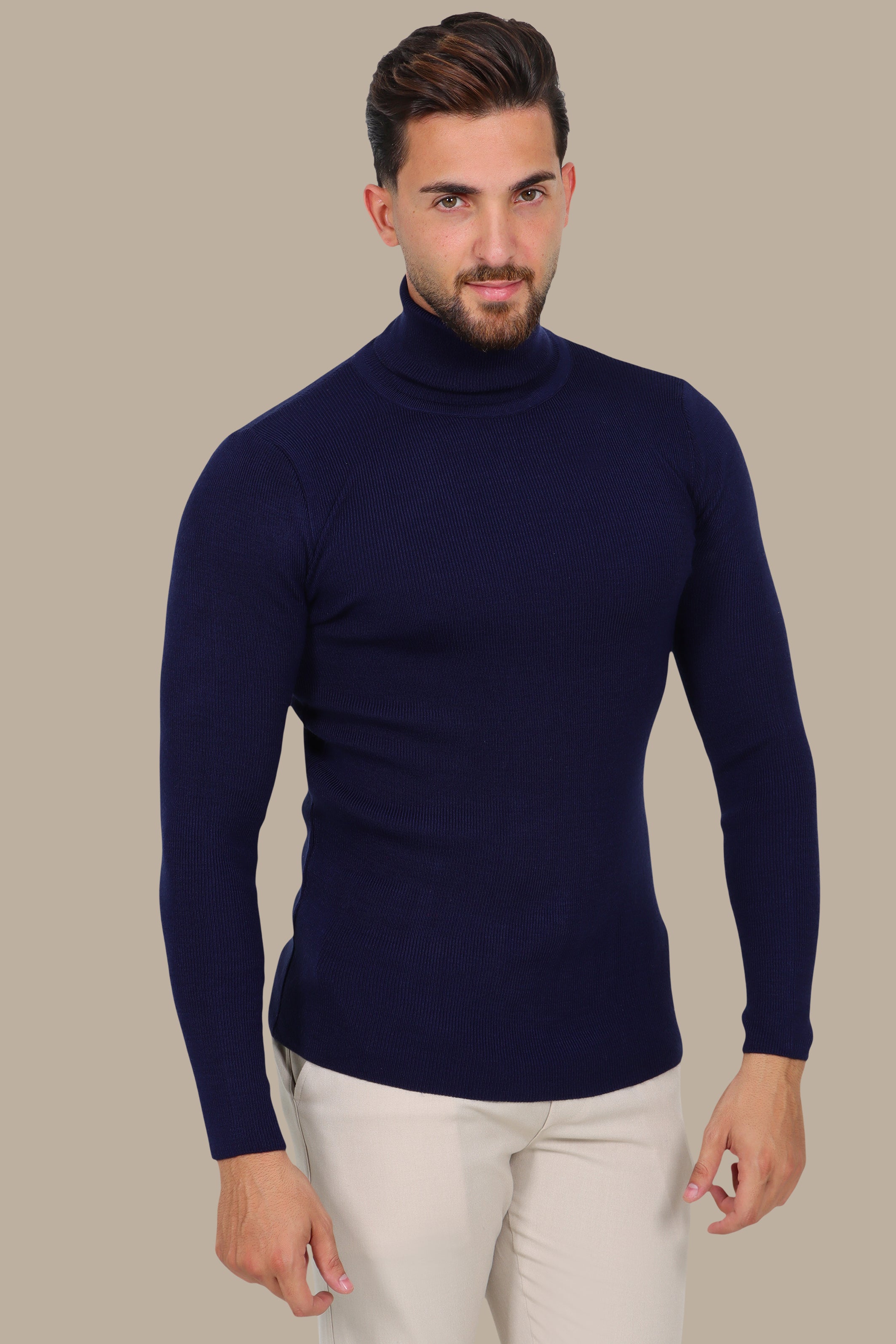 Sweater Turtleneck Basic Navy