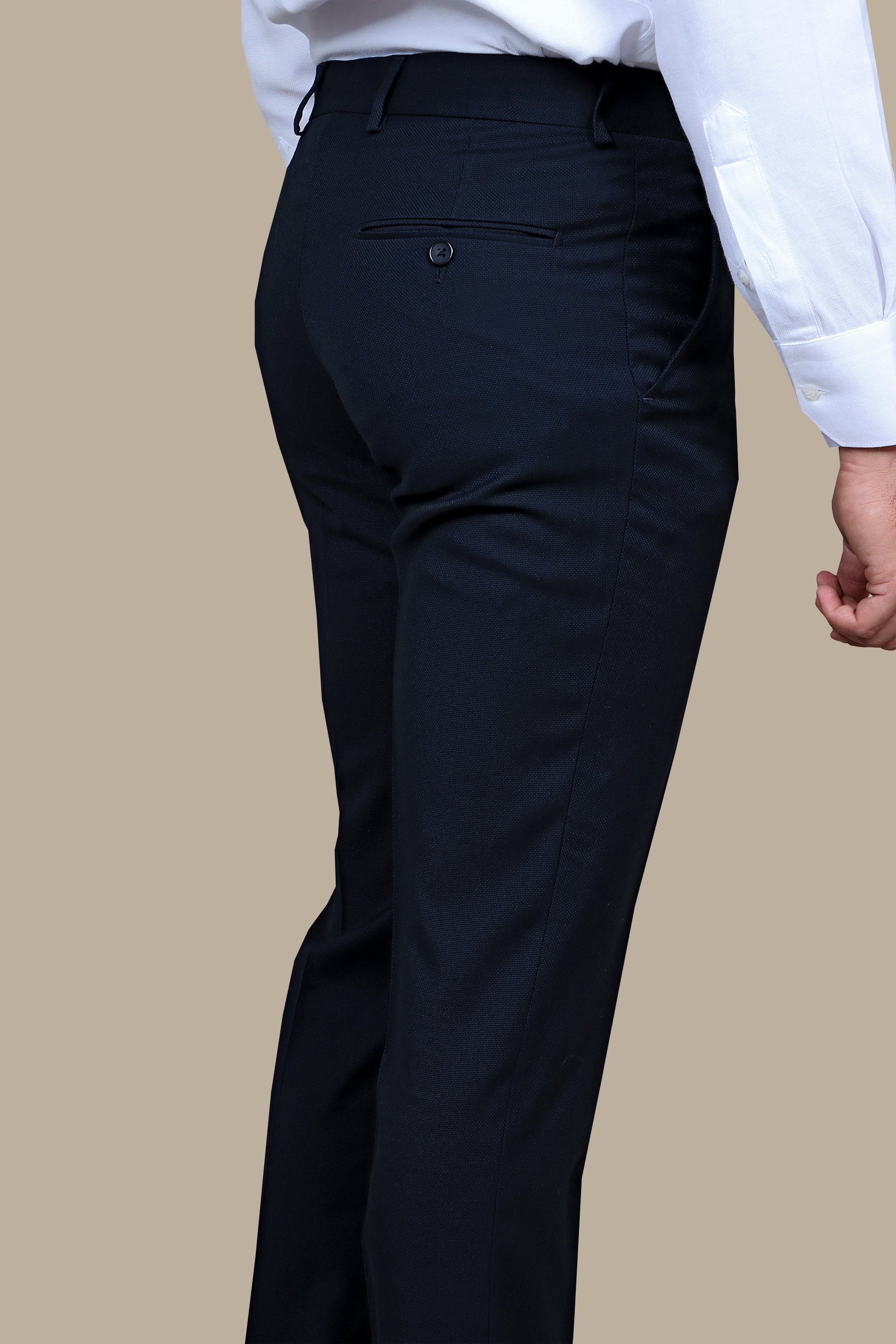 Navy Comfort Lycra Trousers