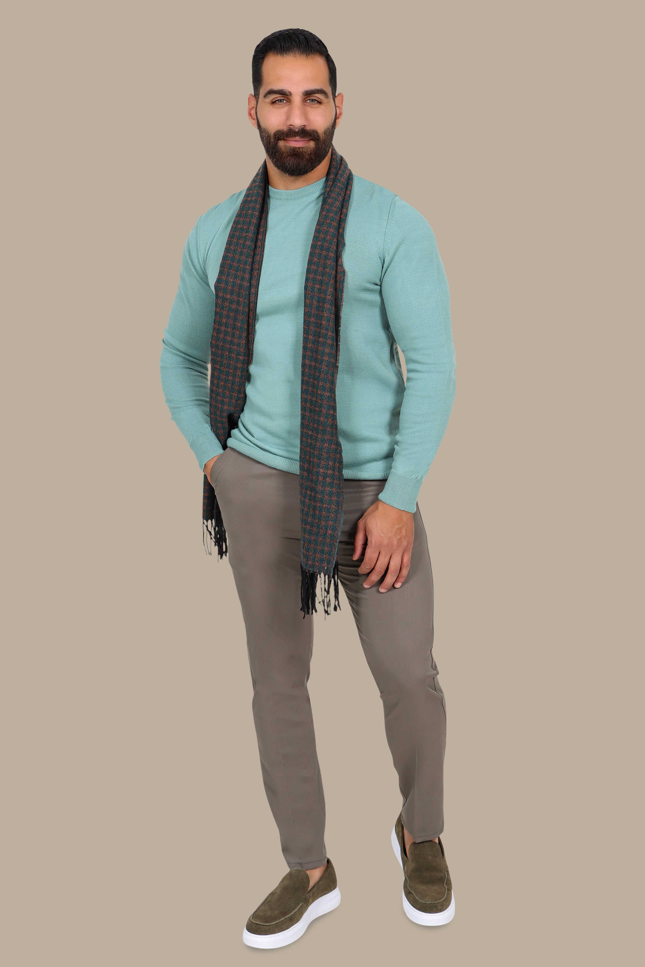 Basic Round Neck Sweater – Mint