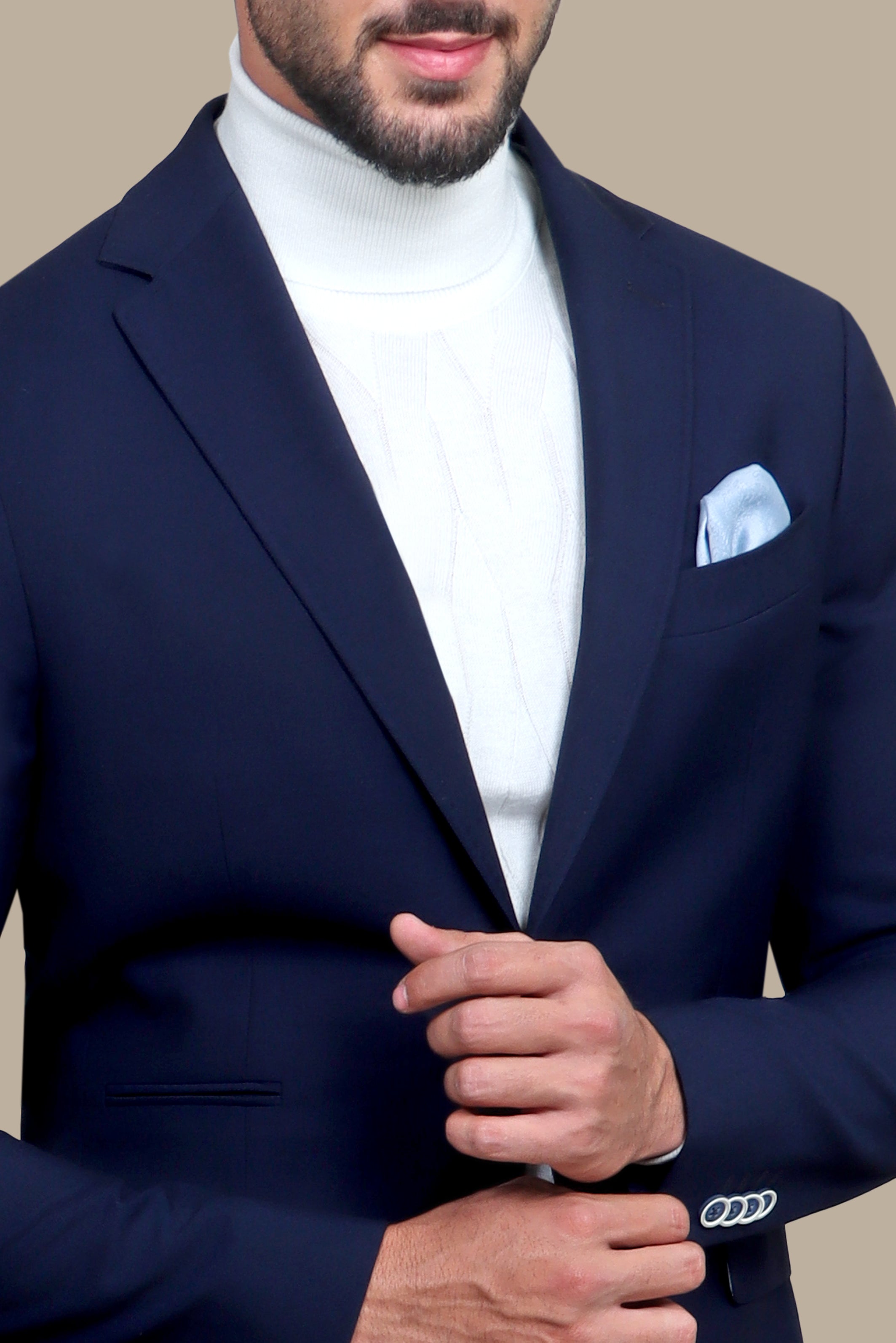 Blazer Slim Lycra Notch | Navy