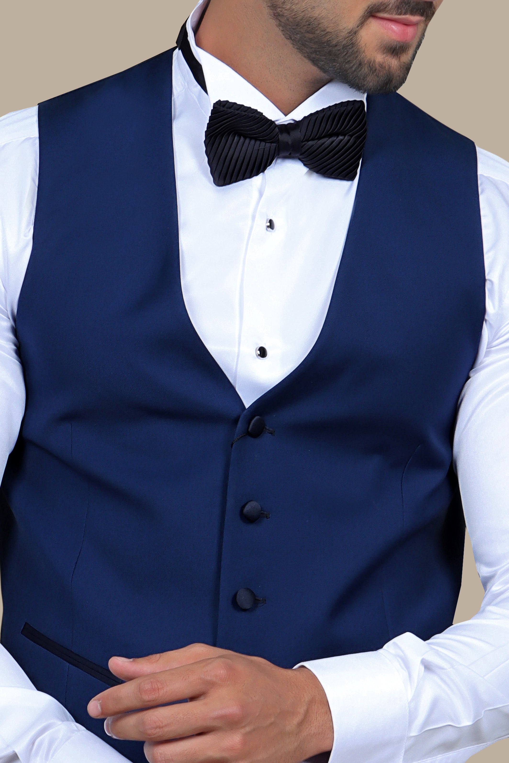 Stylish Blue V-Neck Vest