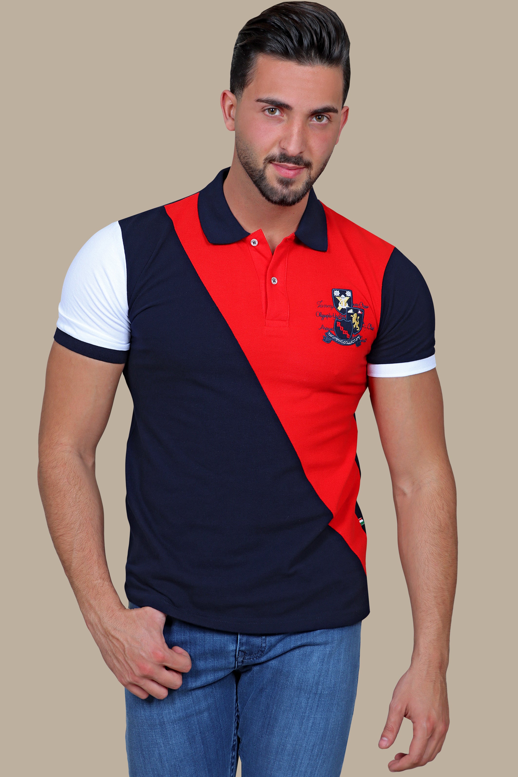 Polo Patched Multicolor | Red