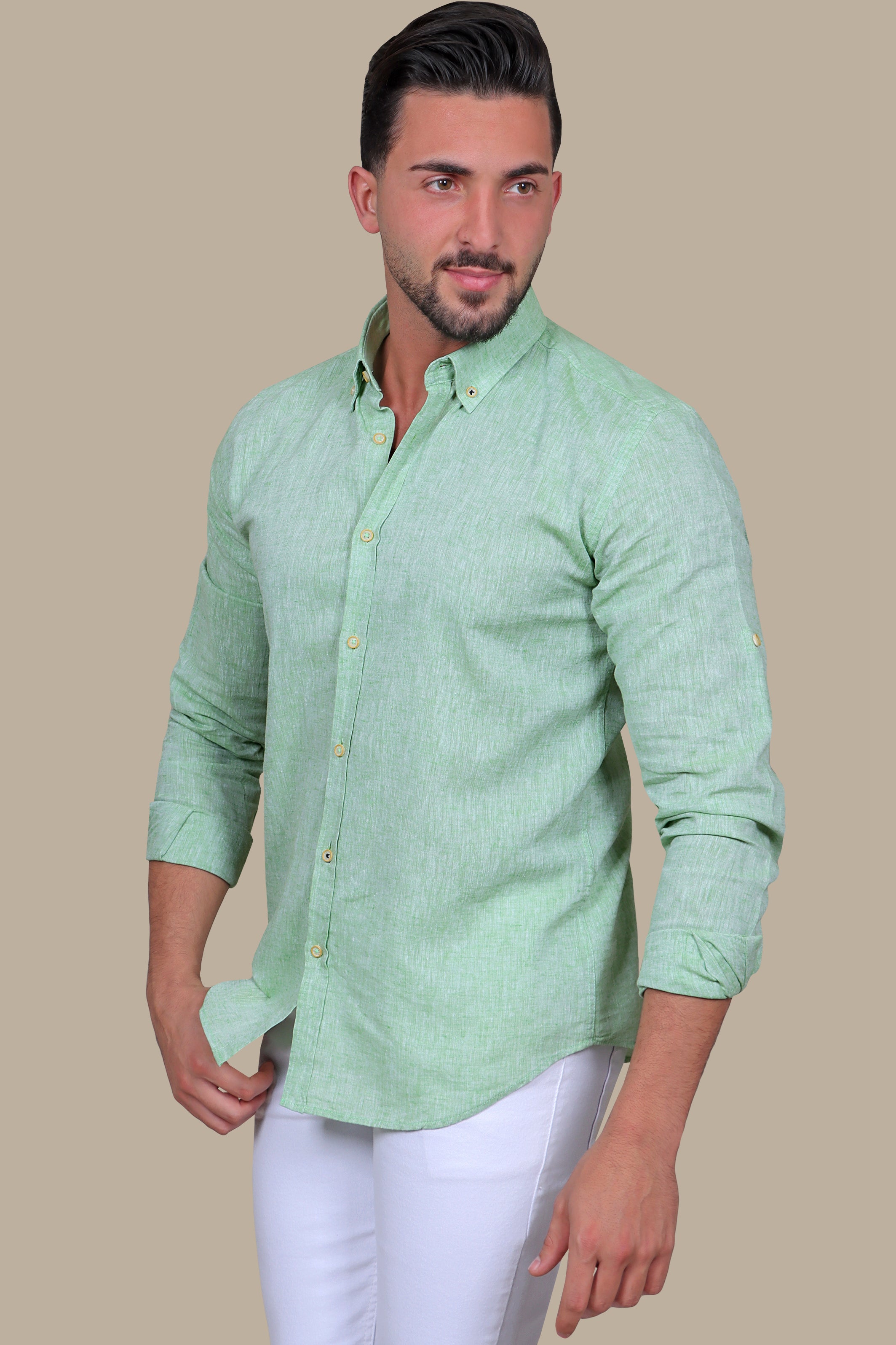 Shirt Linen Colar | Pistache