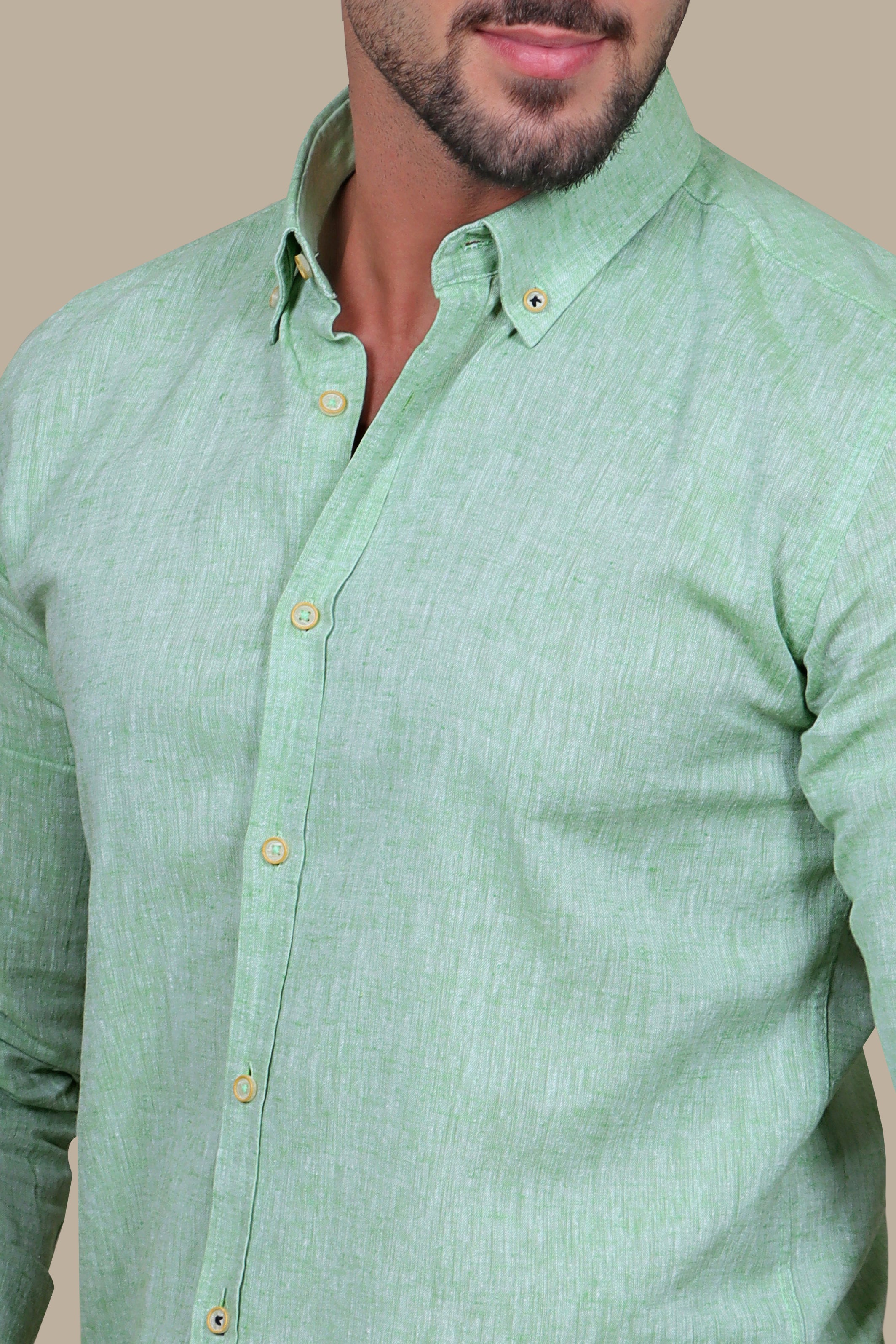 Shirt Linen Colar | Pistache