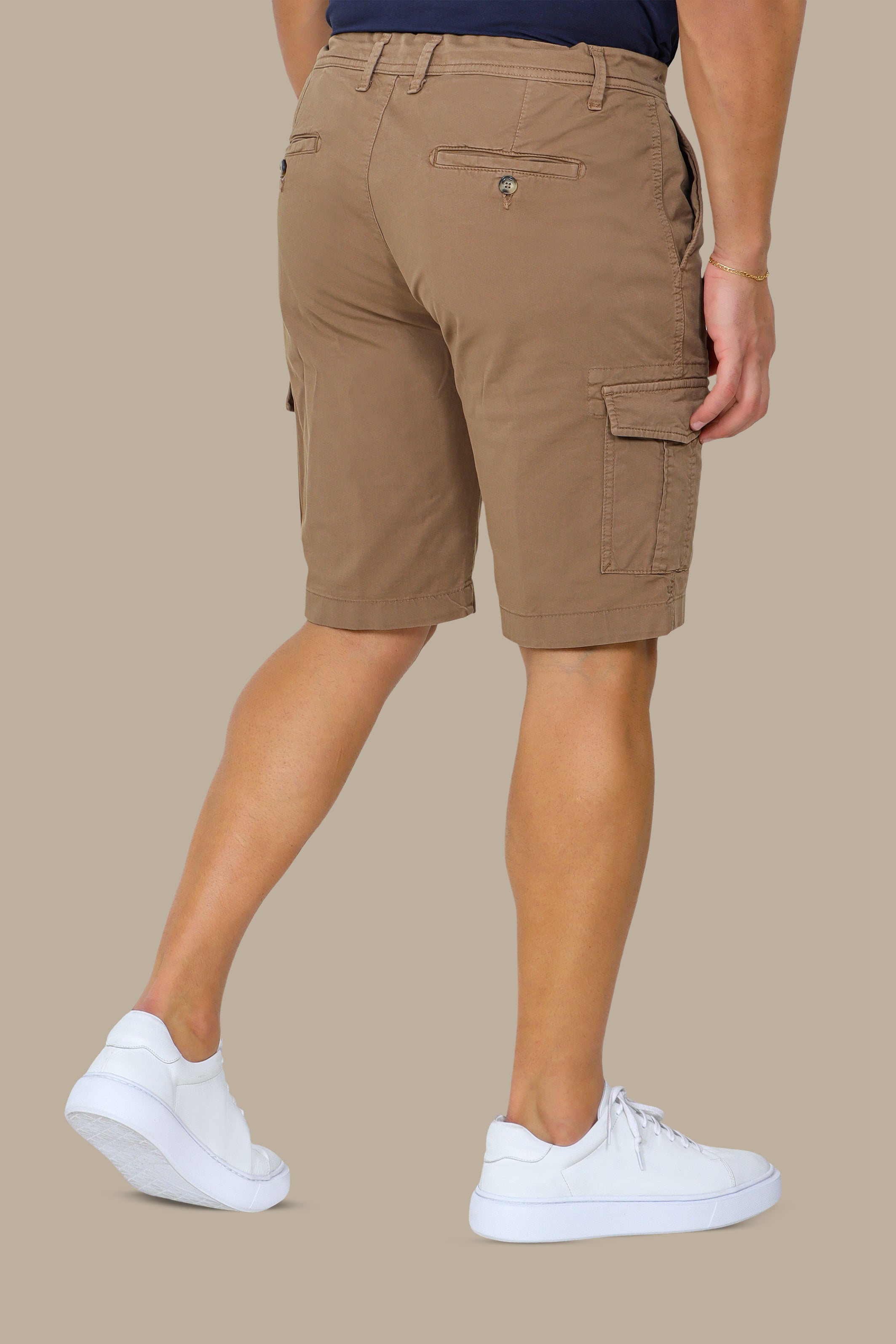 Beige Short Cargo with Side Pockets
