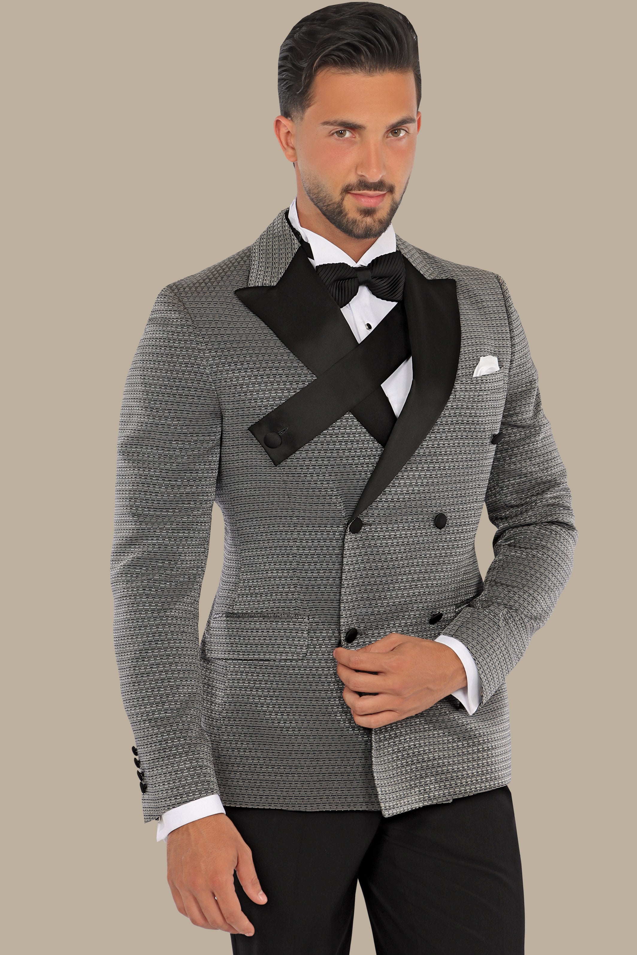 Silver Signature: Tuxedo FV Collection with Chest Belt Detail