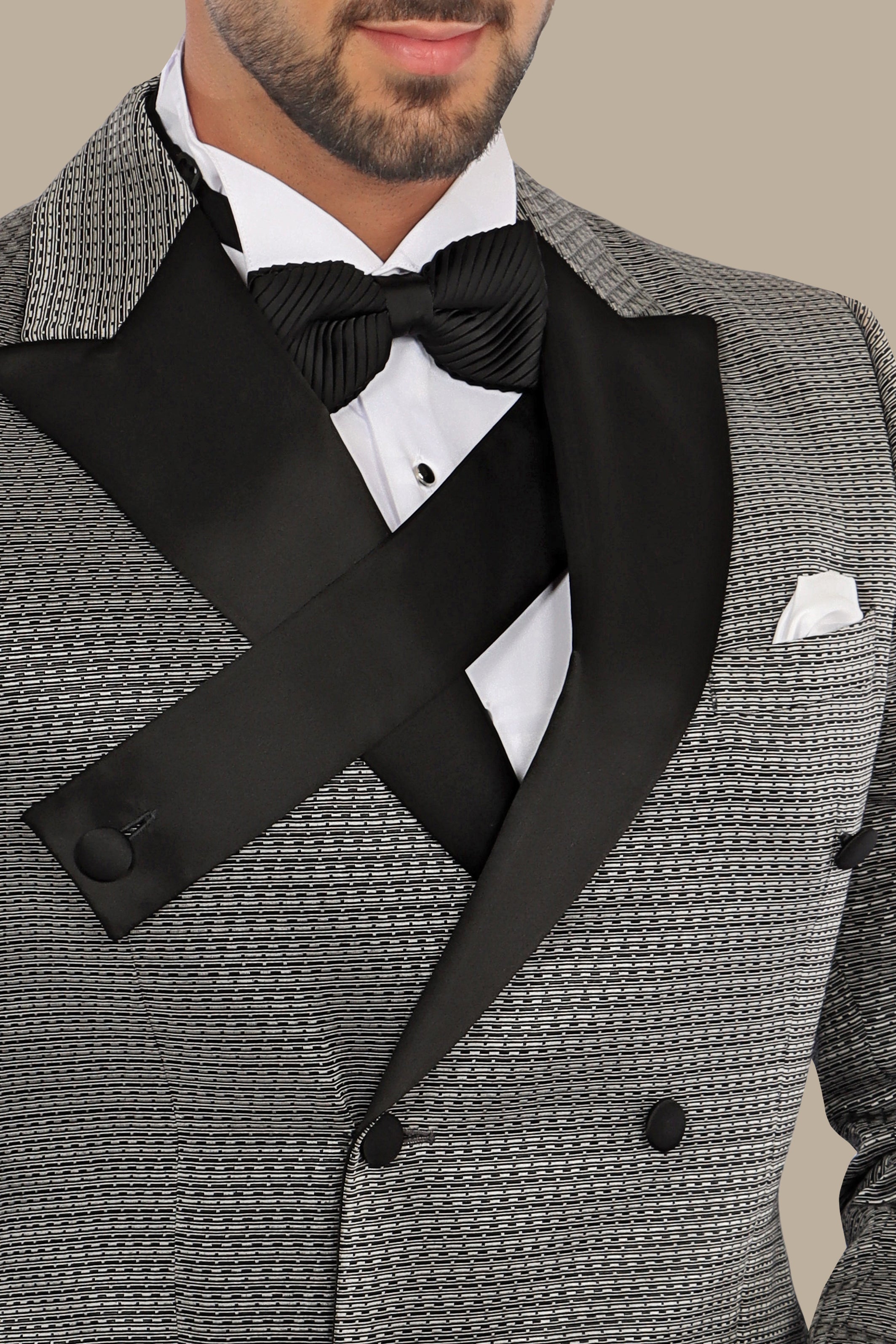 Silver Signature: Tuxedo FV Collection with Chest Belt Detail