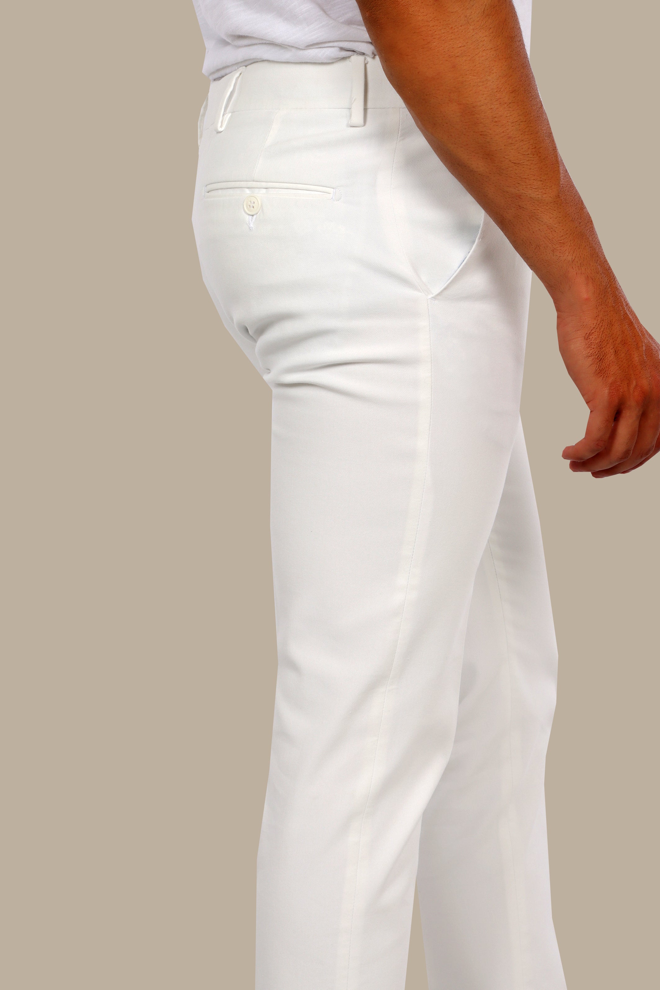 Trouser Classic Lycra Plain | White