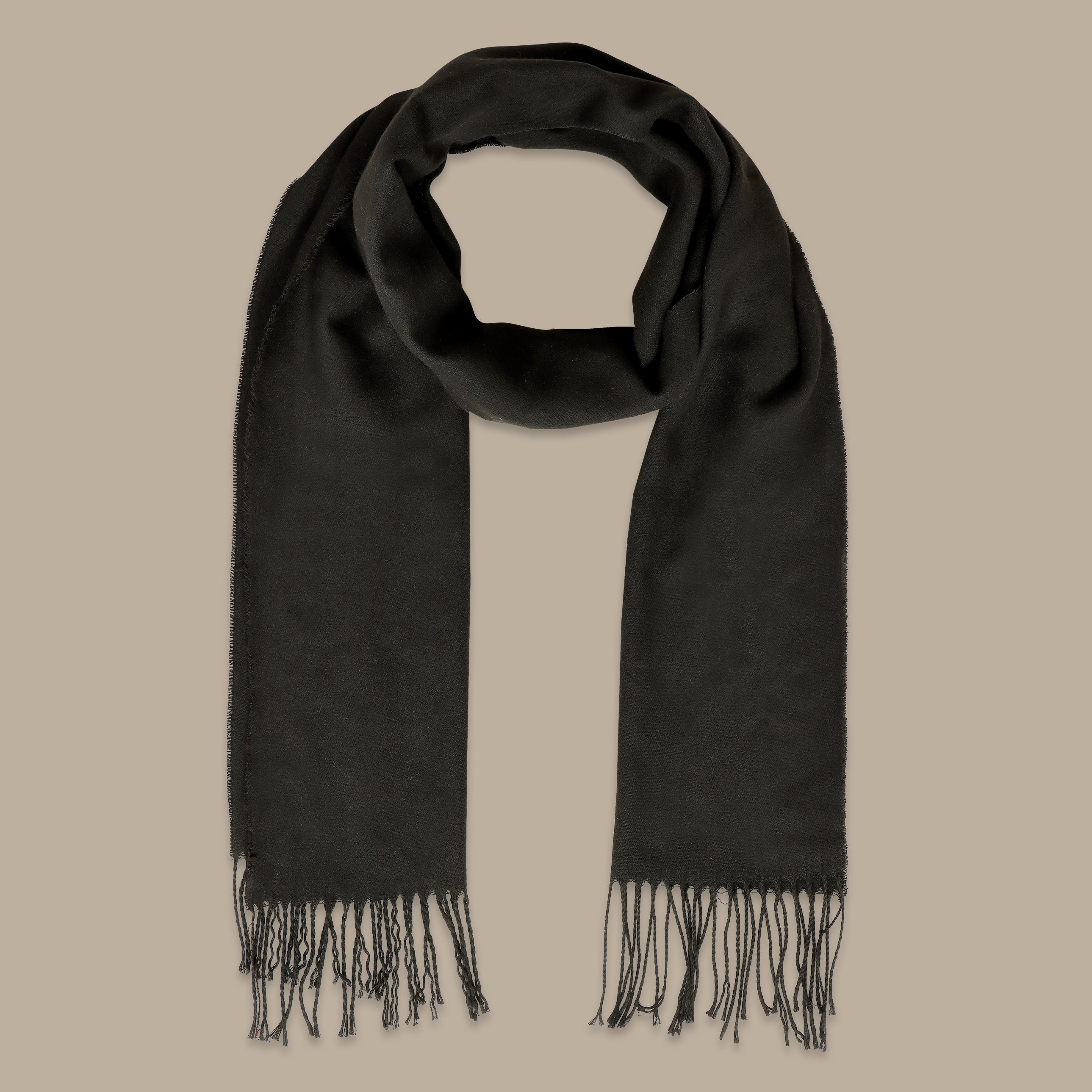 Plain Black Scarf