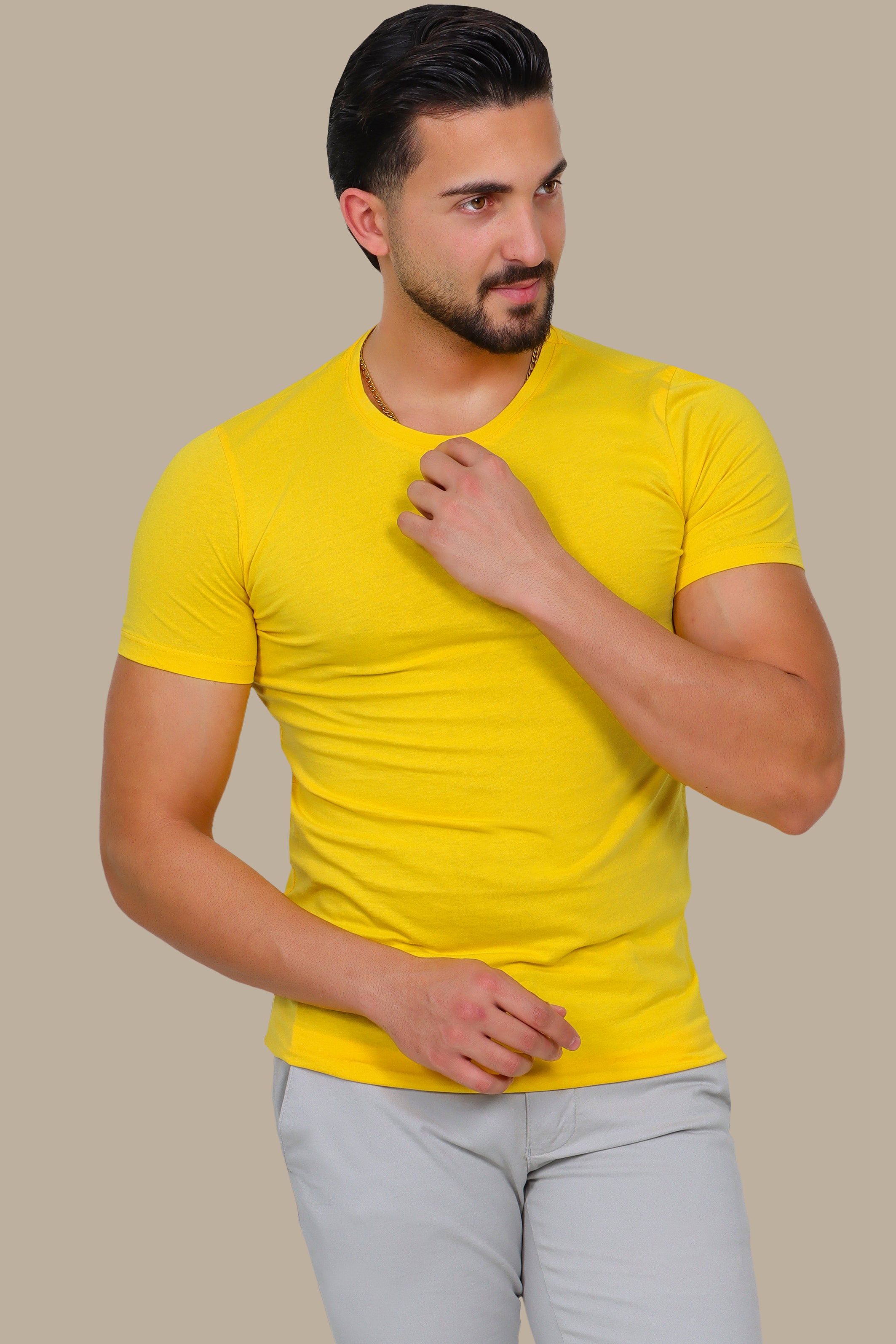 Sunbeam Charm: Yellow Basic T-Shirt