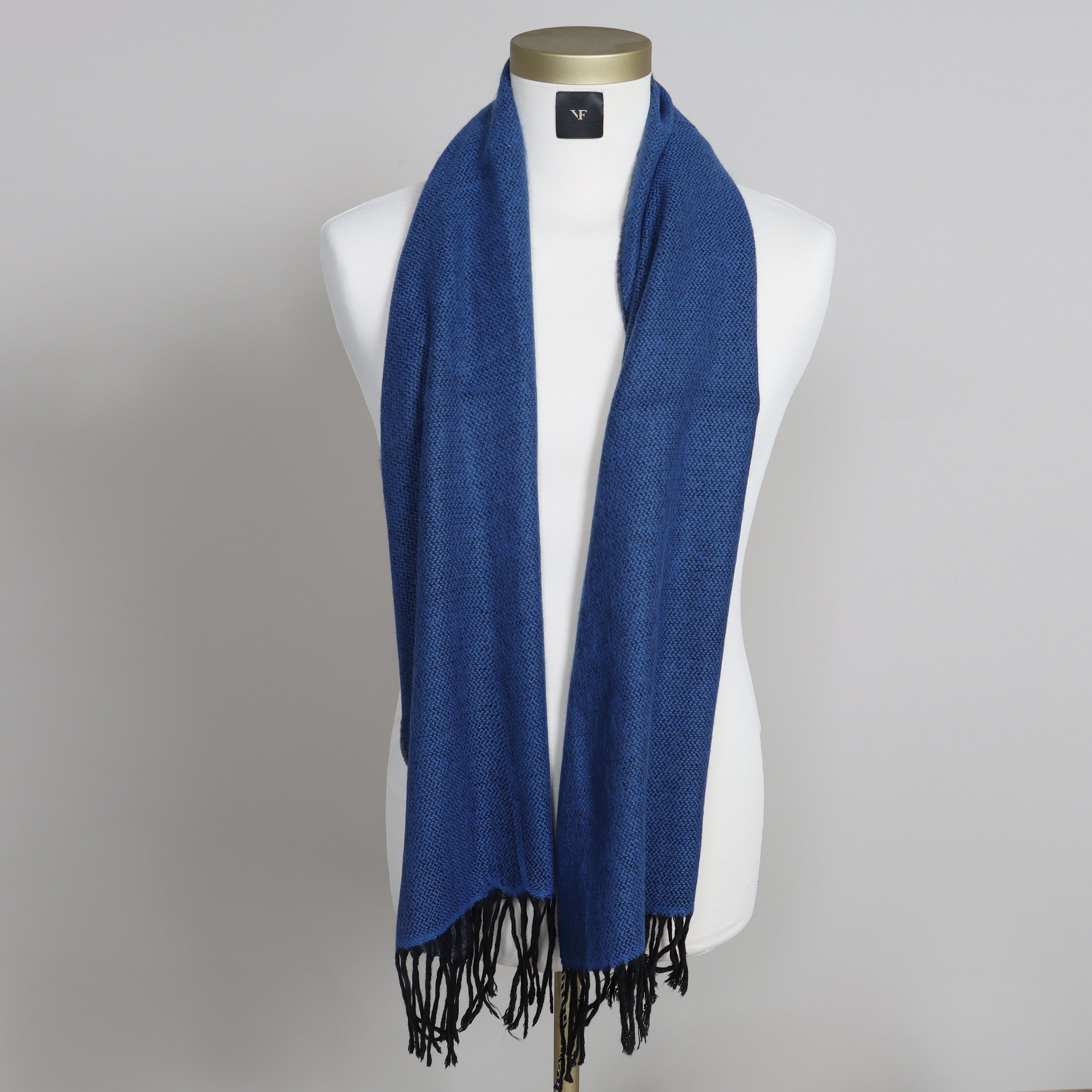 Indigo Impressions: Wool Scarf with Striking Patterns