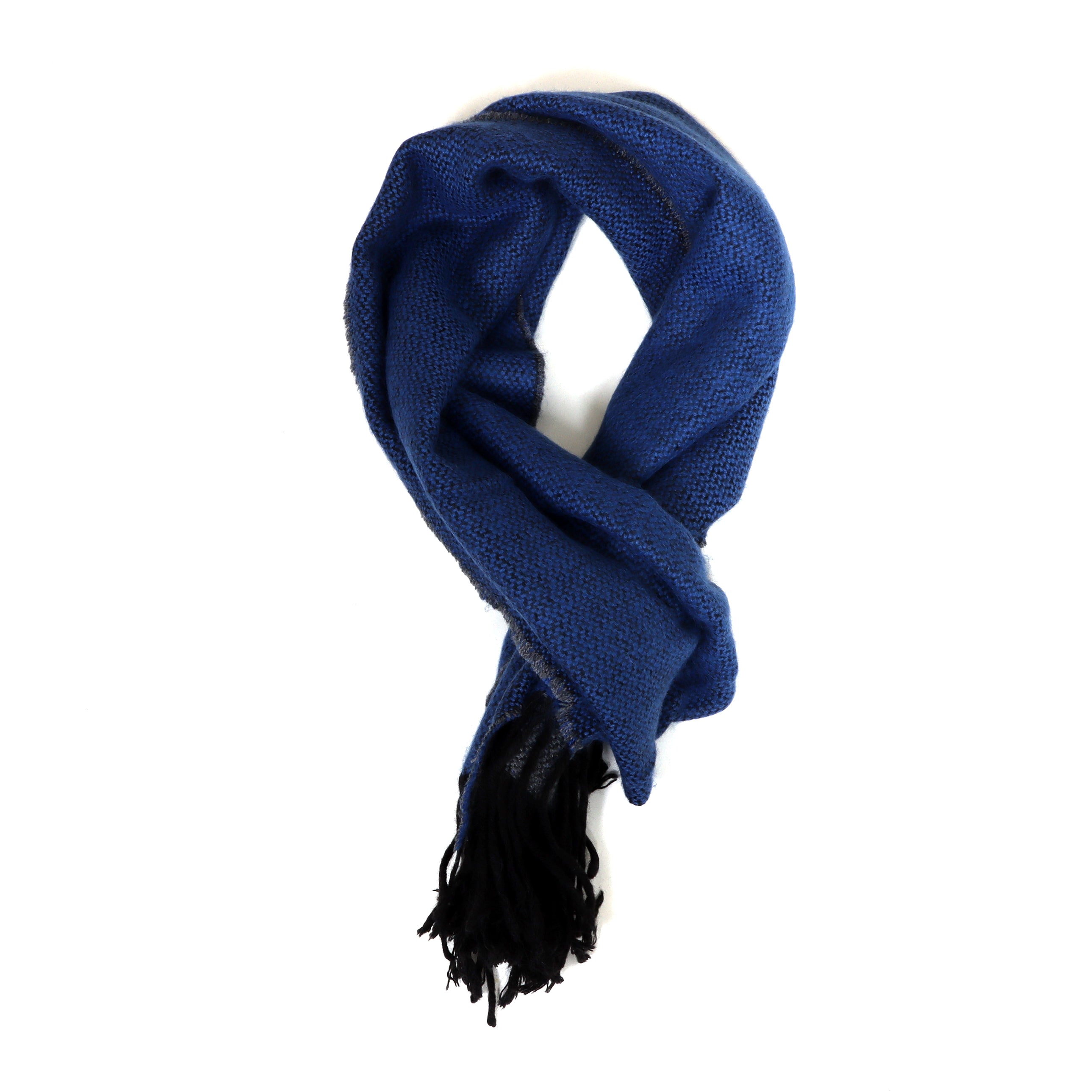 Indigo Impressions: Wool Scarf with Striking Patterns