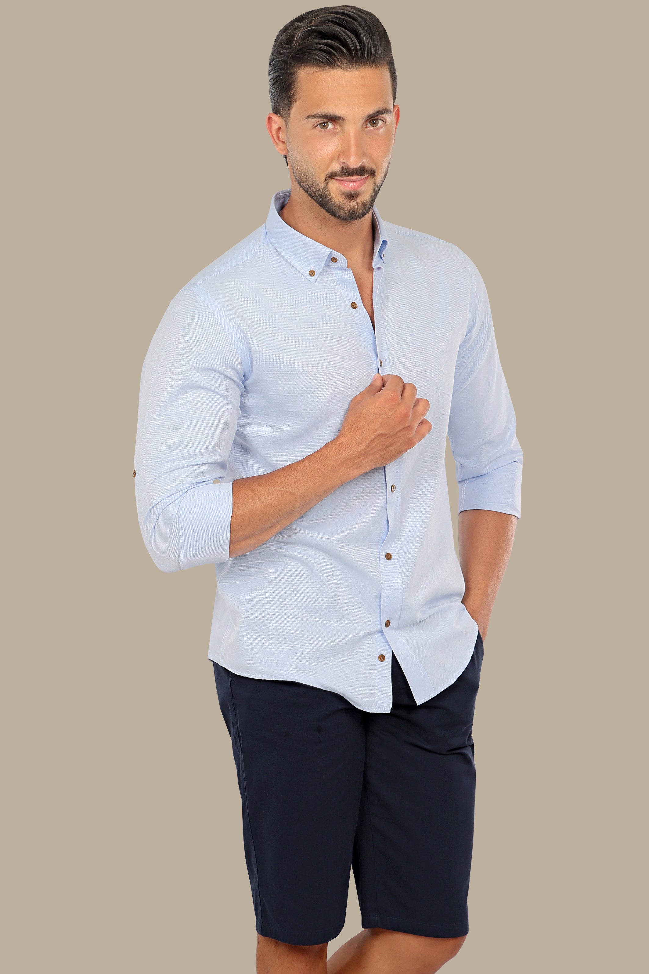 Light Blue Oxford Casual Shirt