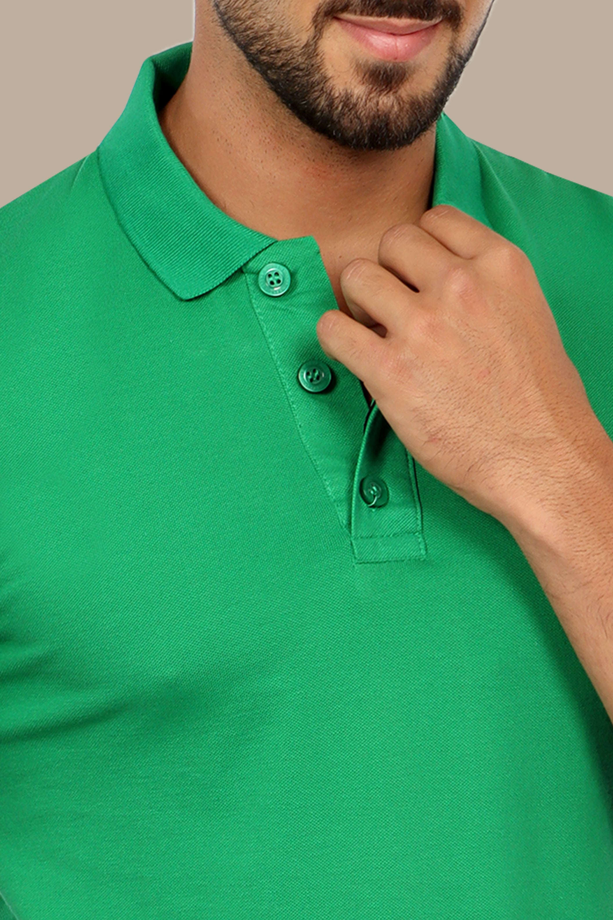 Classic Comfort: Green Short Sleeve Polo