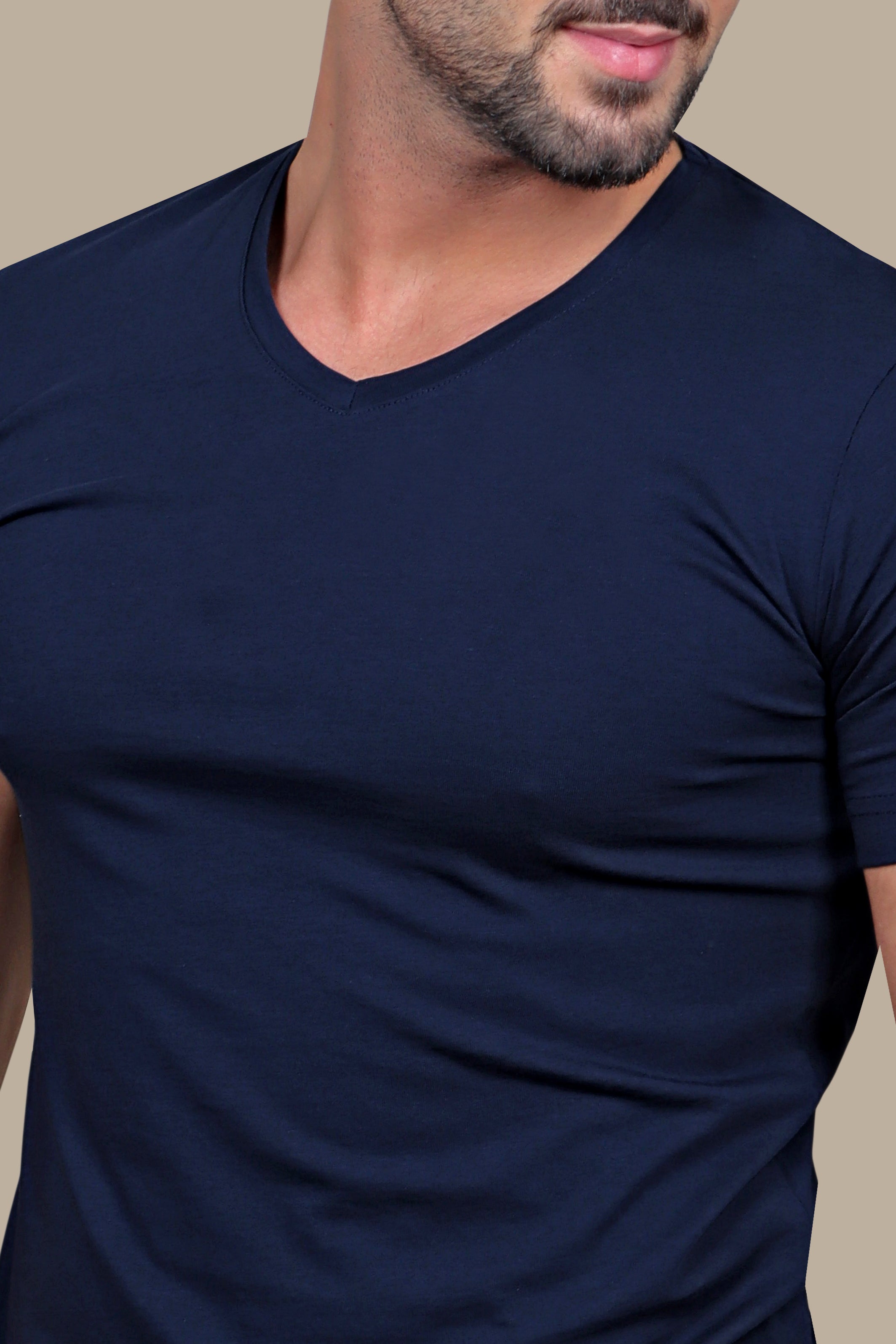 Navy Basic V-Neck T-Shirt