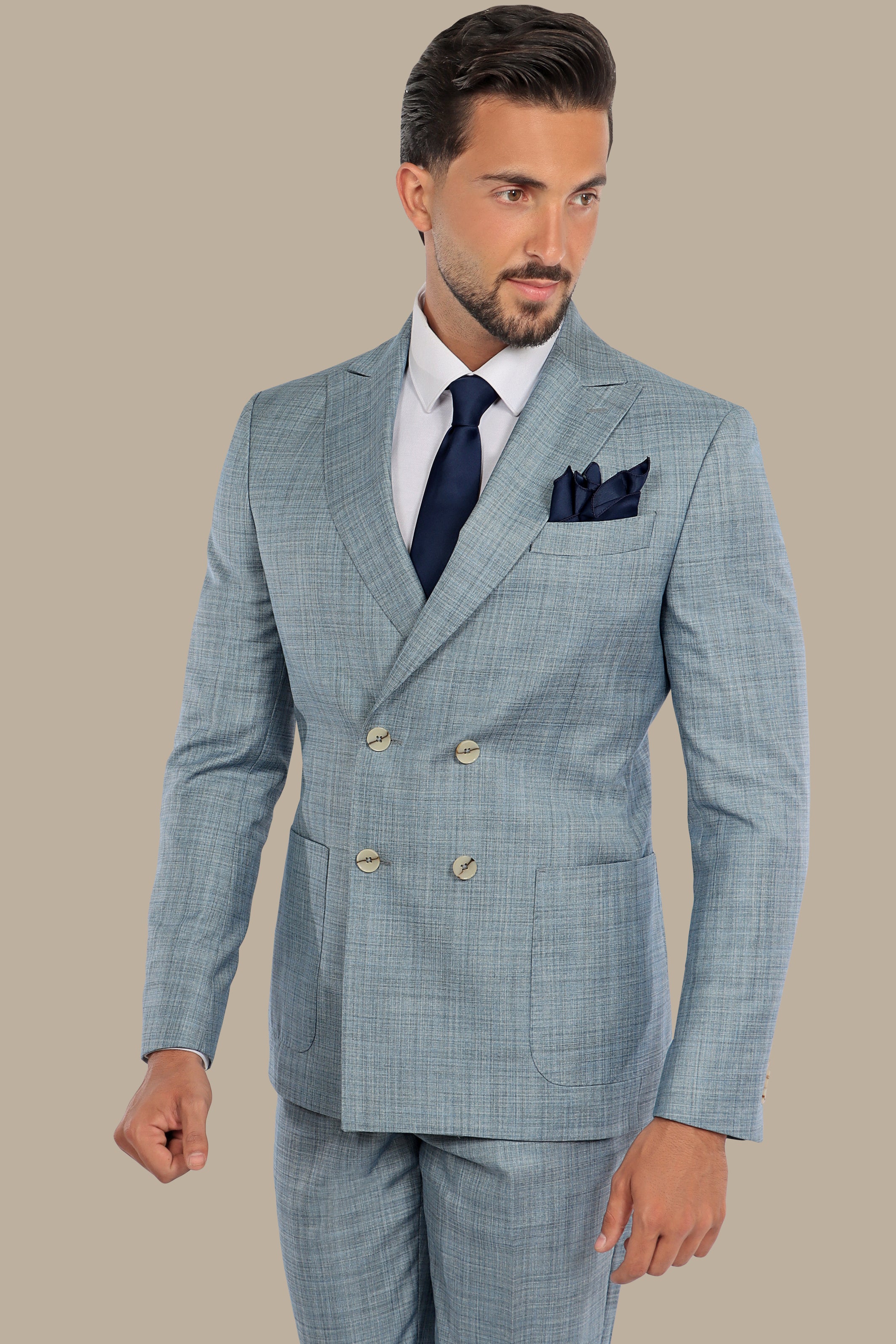 Classic Blue Patch Pocket Suit