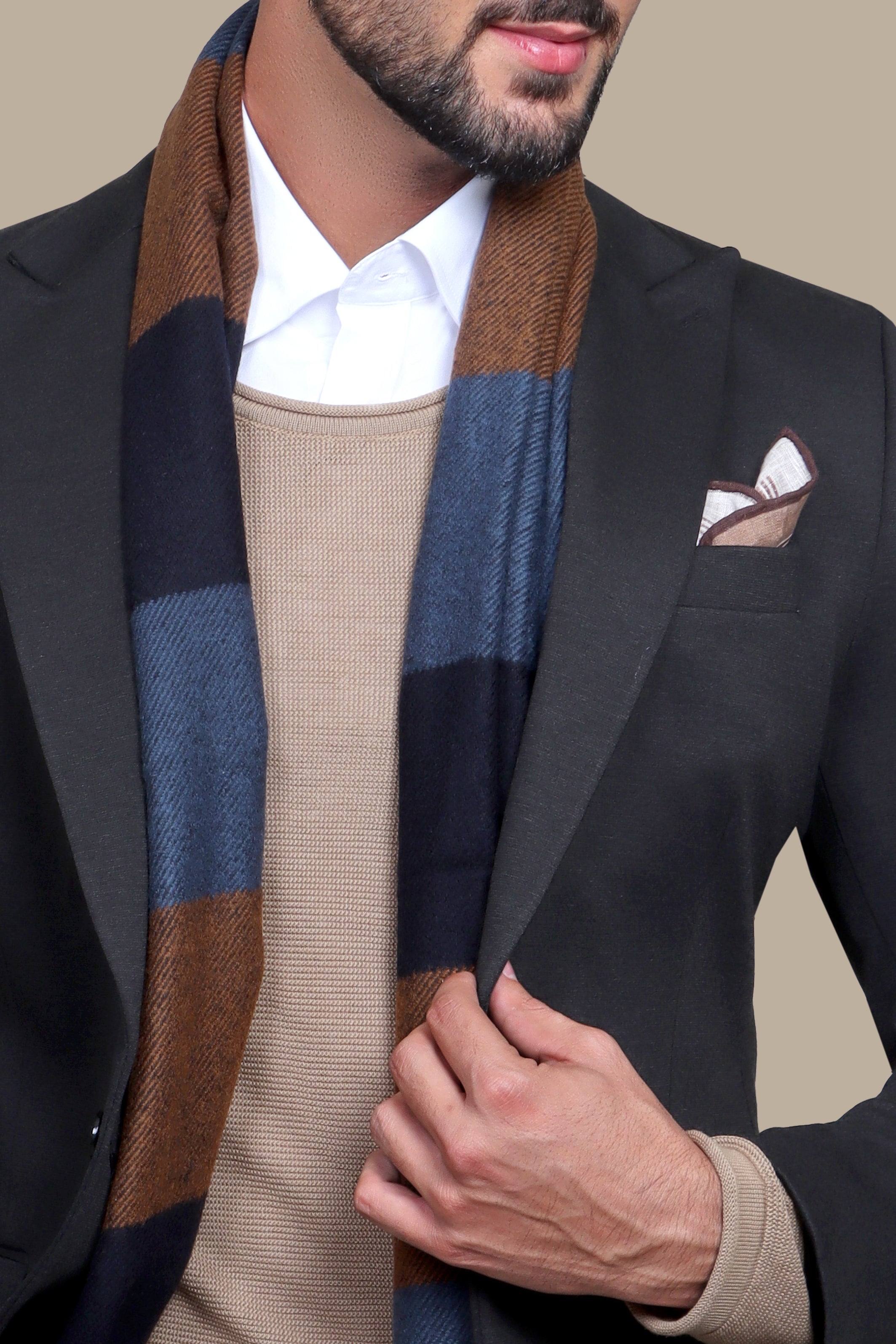 Twill Symphony: Multicolored Wool Layers of Elegance