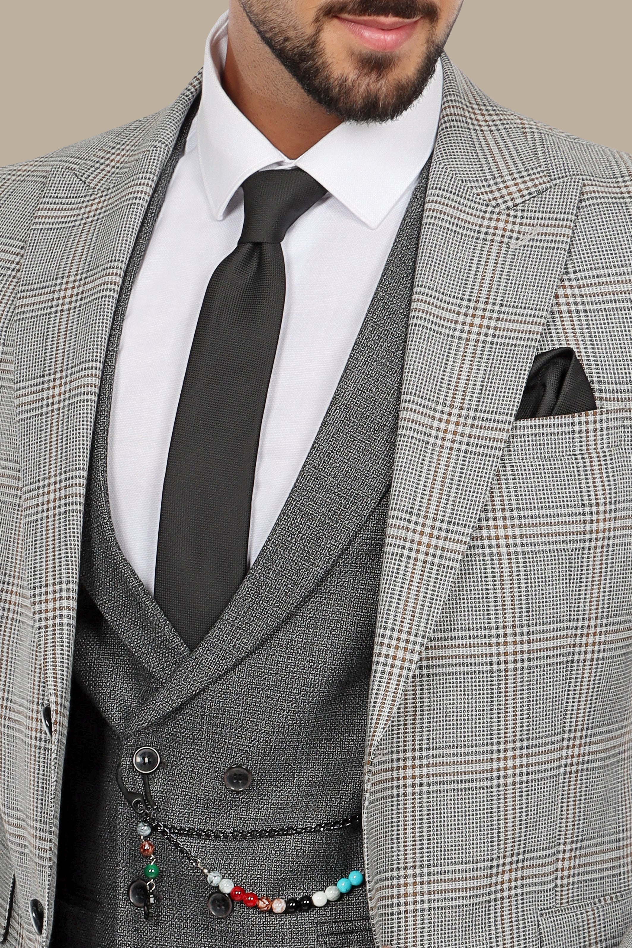 Gray Power: Mix and Match 3-Piece Suit for Endless Style Possibilities