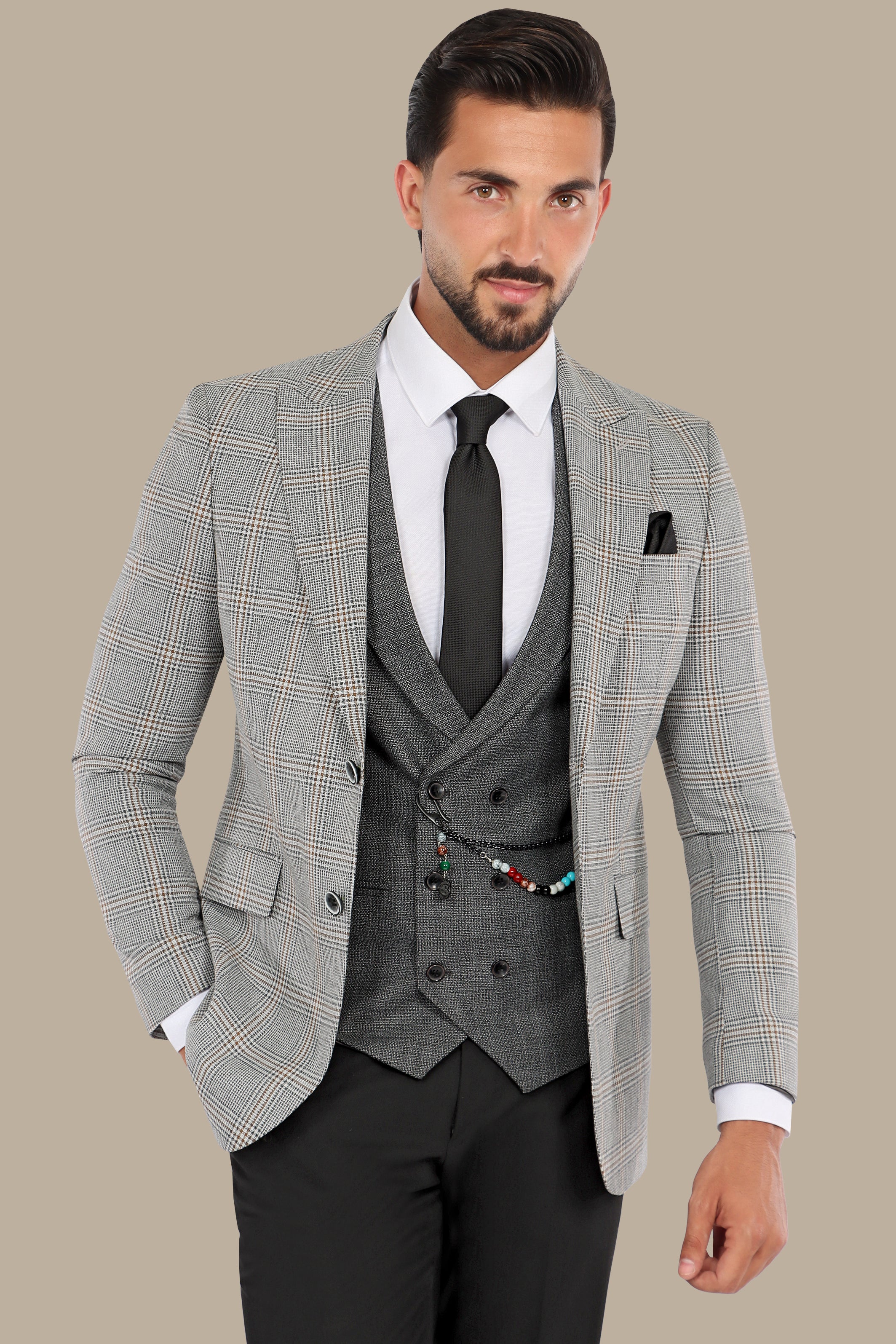 Gray Power: Mix and Match 3-Piece Suit for Endless Style Possibilities