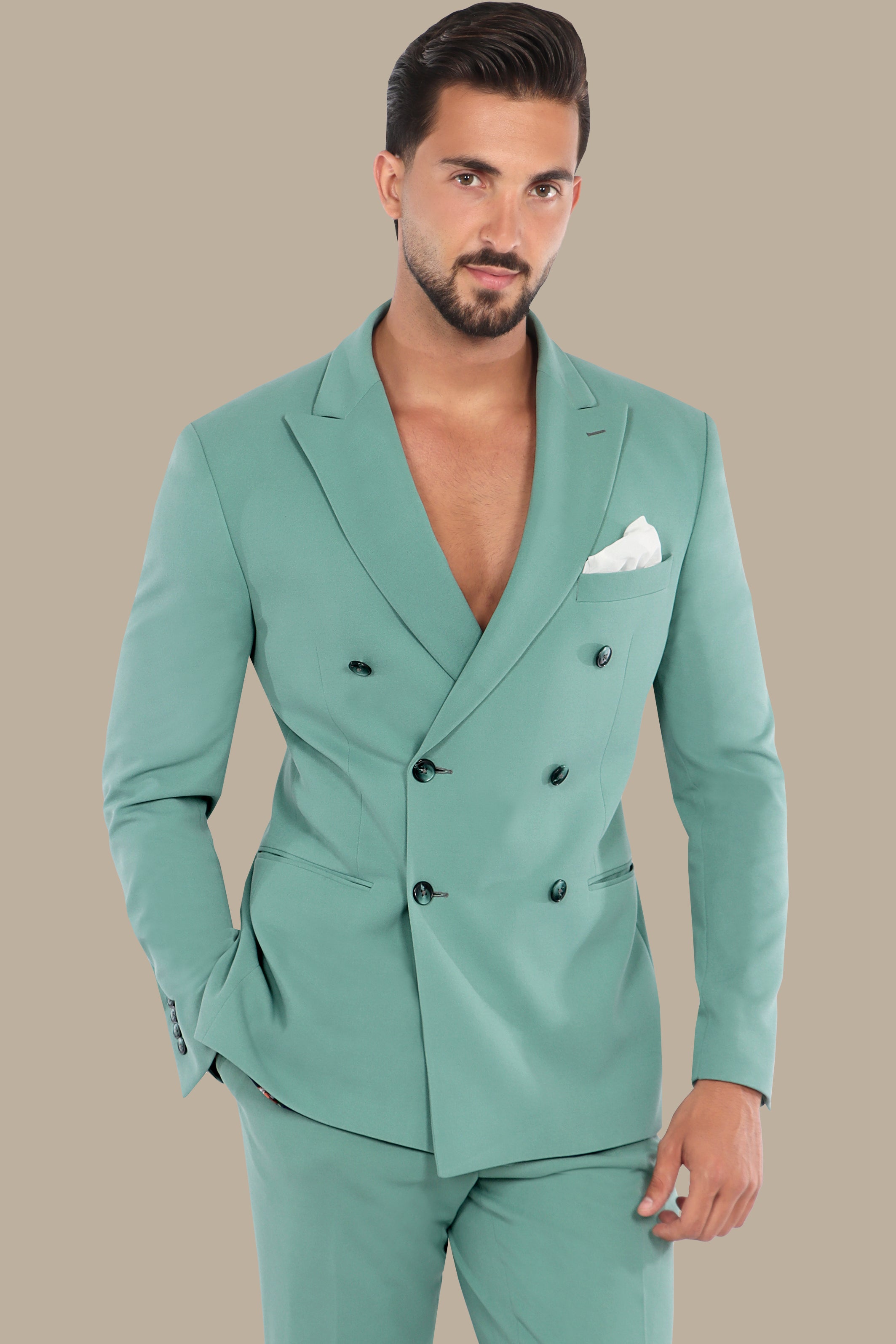 Frontier Elegance: FV Suit with Front-Facing Sleeves